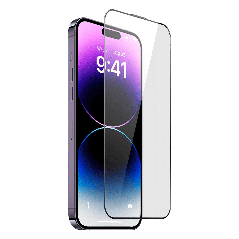 Muvtech Full Glass Tempered Glass for Apple iPhone 16 Plus (5X Stronger Protection)_1