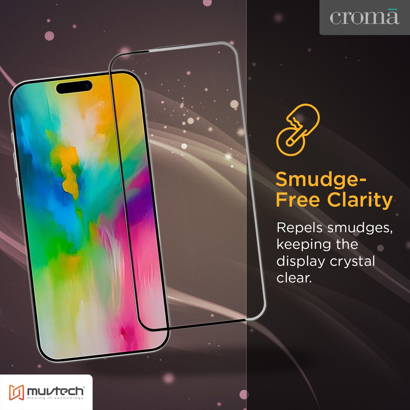 Muvtech Full Glass Tempered Glass for Apple iPhone 16 Pro Max (5X Stronger Protection)_7