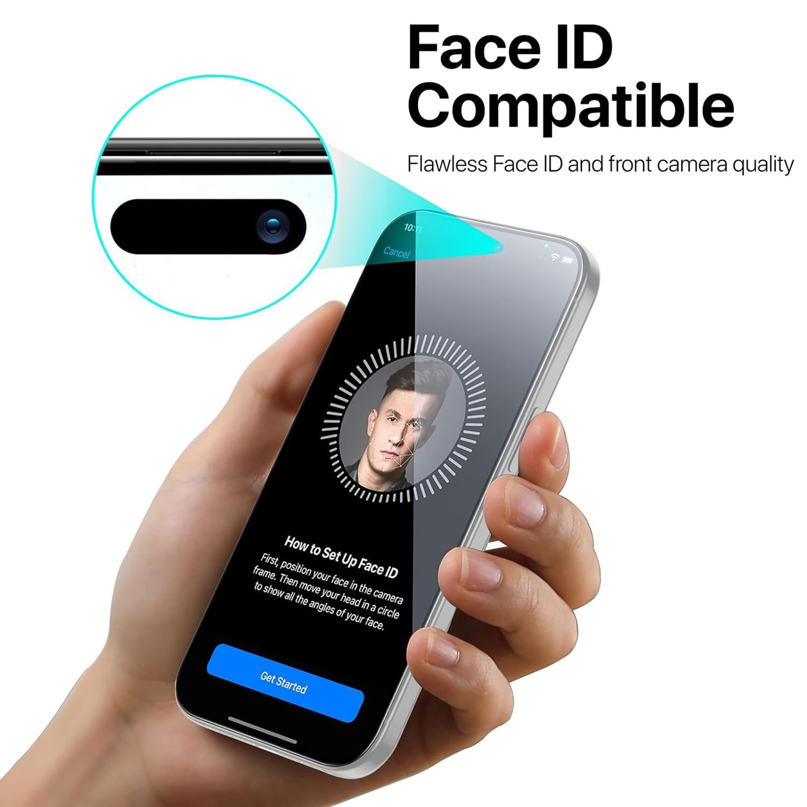 GRIPP 3D Tempered Glass for Apple iPhone 16 (Dust Proof)_11