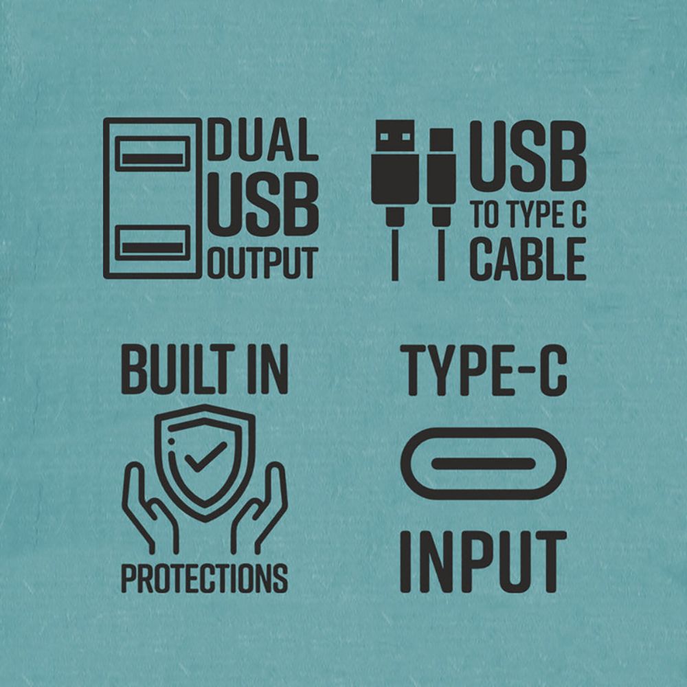 ZEBRONICS 10000 mAh Power Bank (2 Type A, 1 Type C & 1 Micro USB Ports, LED Indicator, Black)_9