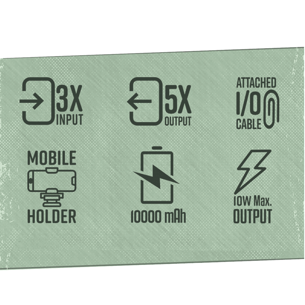 ZEBRONICS 10000 mAh Power Bank (3 Type A, 2 Type C 2 Micro USB & 1 Lighting Port, Percentage LED Display, Black)_8