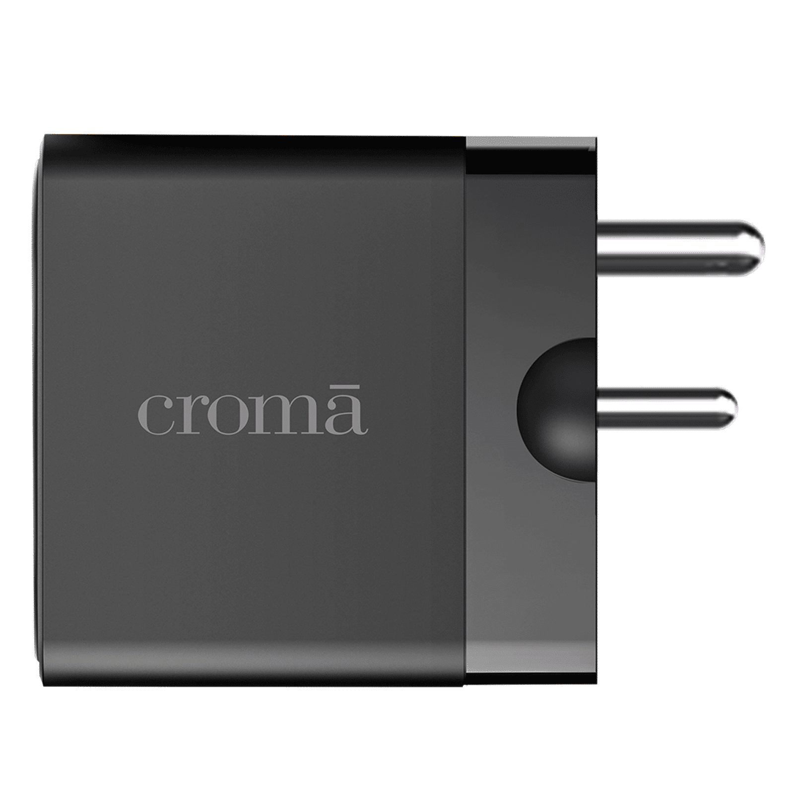 Croma 100W Type A & Type C 3-Port Fast Charger (Adapter Only, Advanced GaN Technology, Black)_6