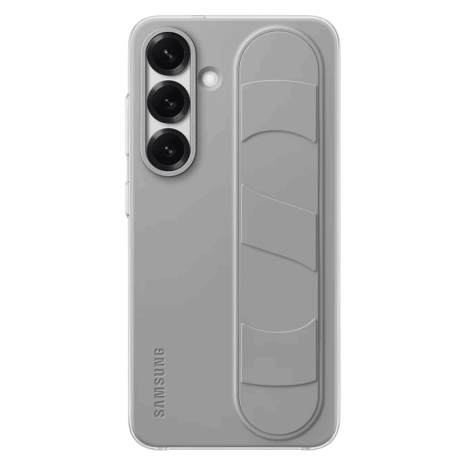 SAMSUNG Polycarbonate Standing Grip Case for SAMSUNG Galaxy S25 (Ul Certified, Gray)_1