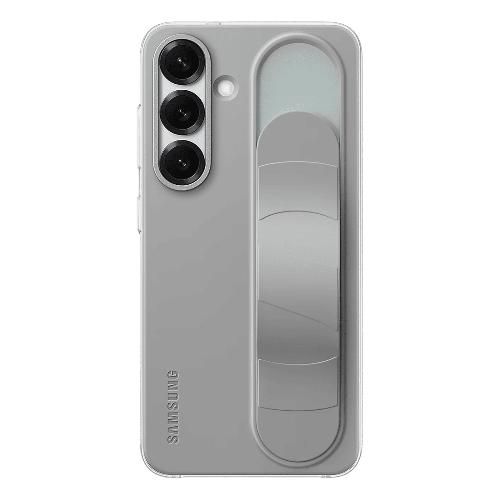 SAMSUNG Polycarbonate Standing Grip Case for SAMSUNG Galaxy S25 (Ul Certified, Gray)_3