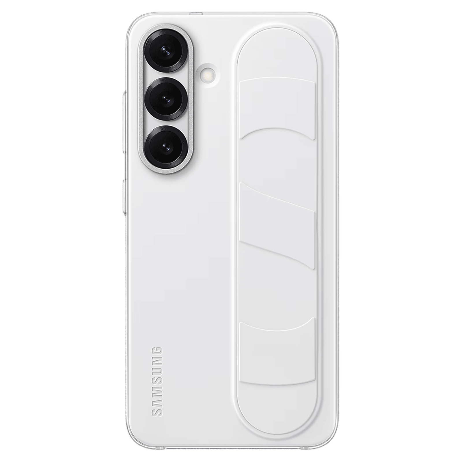 SAMSUNG Polycarbonate Standing Grip Case for SAMSUNG Galaxy S25 (Ul Certified, White)_1