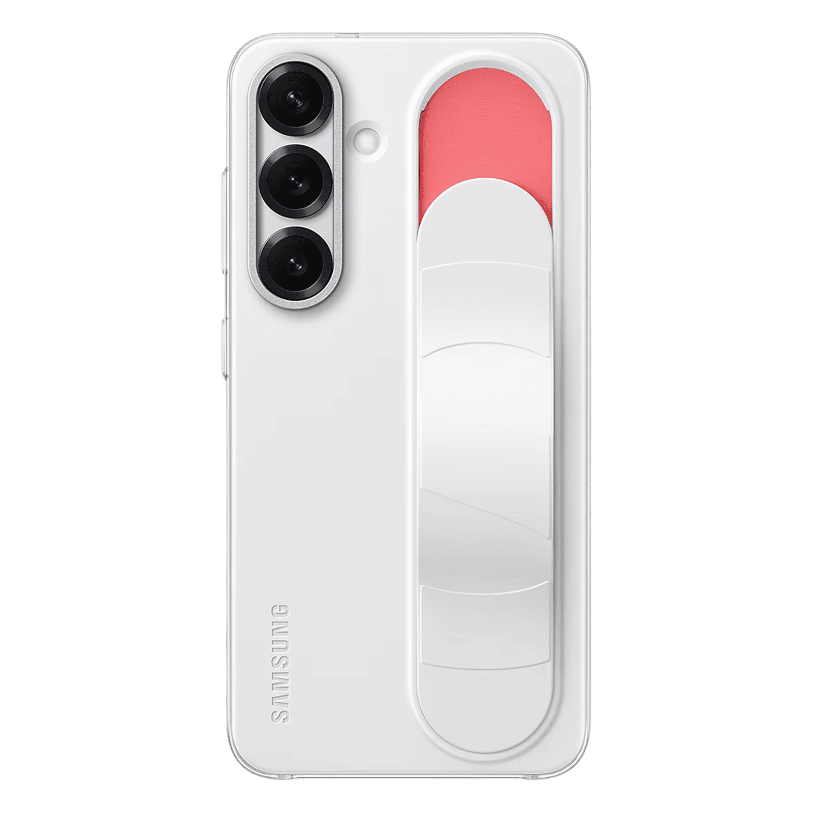 SAMSUNG Polycarbonate Standing Grip Case for SAMSUNG Galaxy S25 (Ul Certified, White)_3