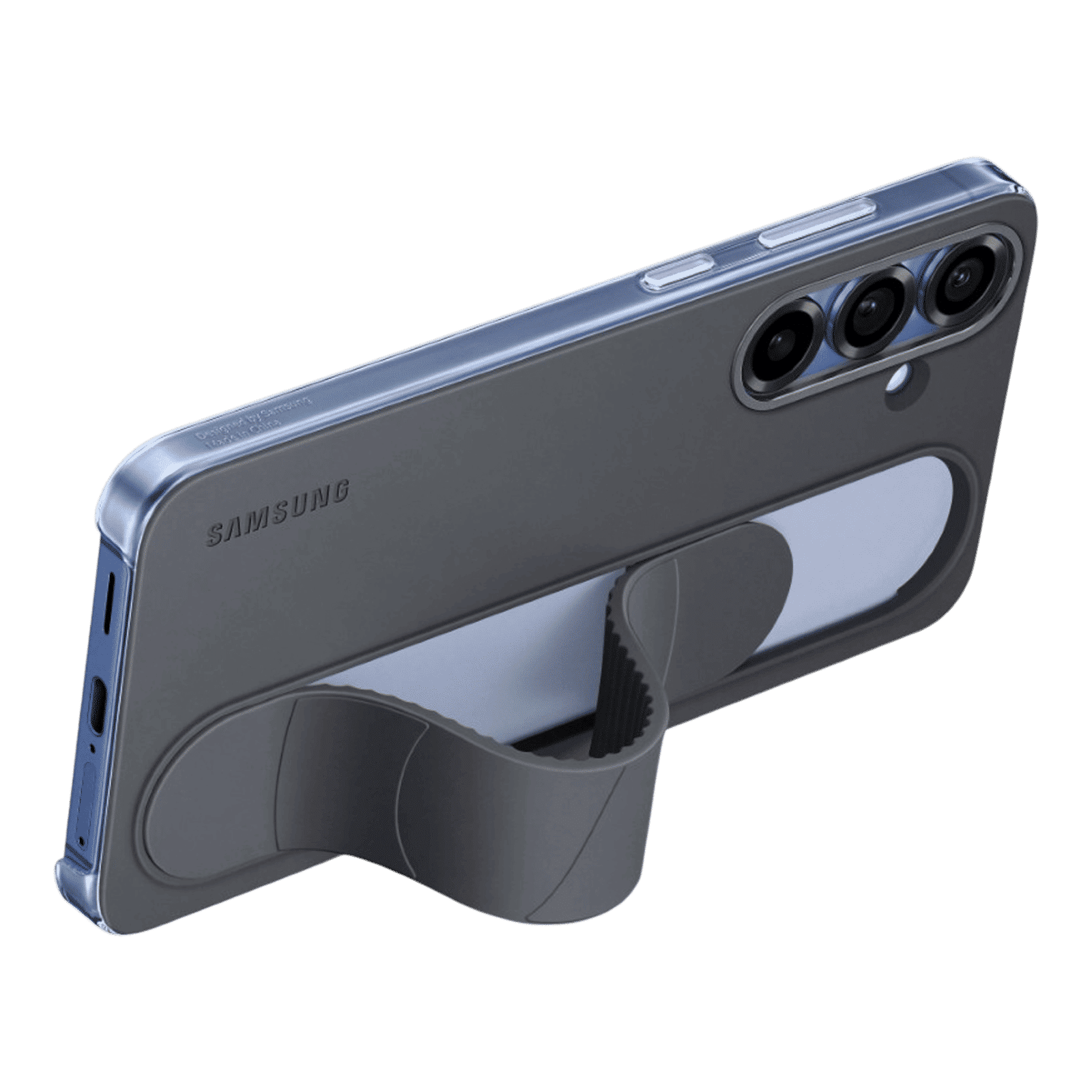 SAMSUNG Polycarbonate Standing Grip Case for SAMSUNG Galaxy S25 Plus (Ul Certified, Black)_3