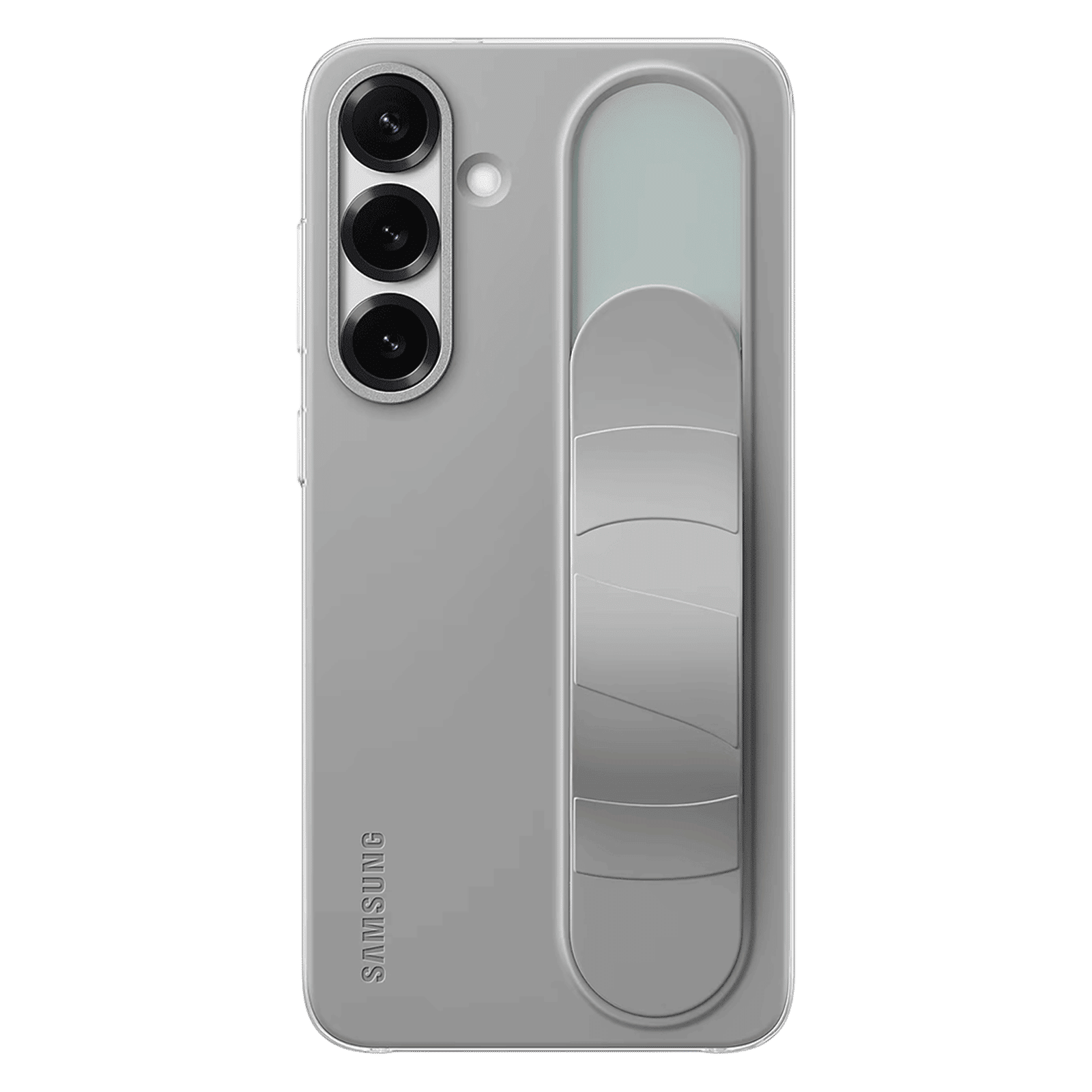 SAMSUNG Polycarbonate Standing Grip Case for SAMSUNG Galaxy S25 Plus (Ul Certified, Gray)_3