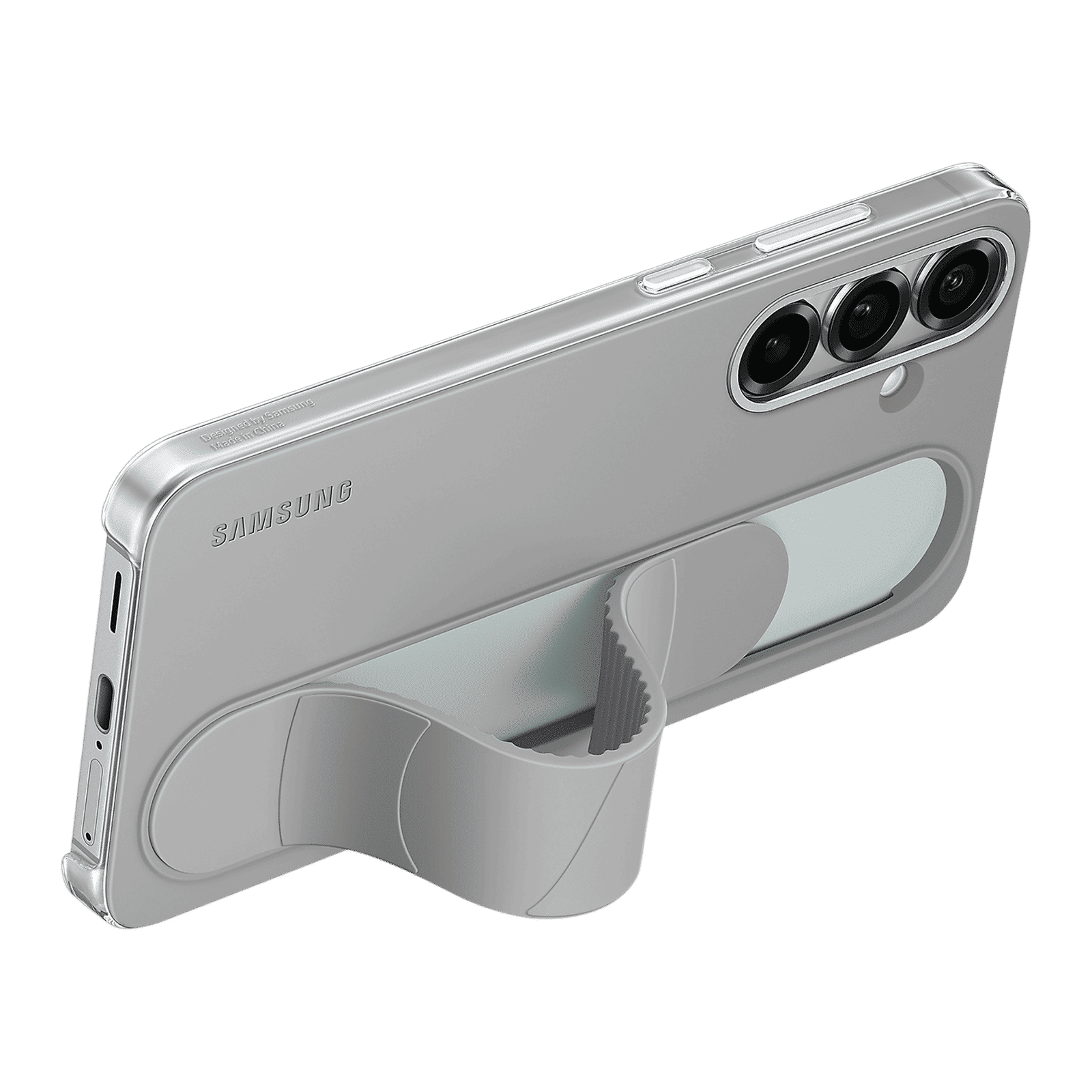 SAMSUNG Polycarbonate Standing Grip Case for SAMSUNG Galaxy S25 Plus (Ul Certified, Gray)_4