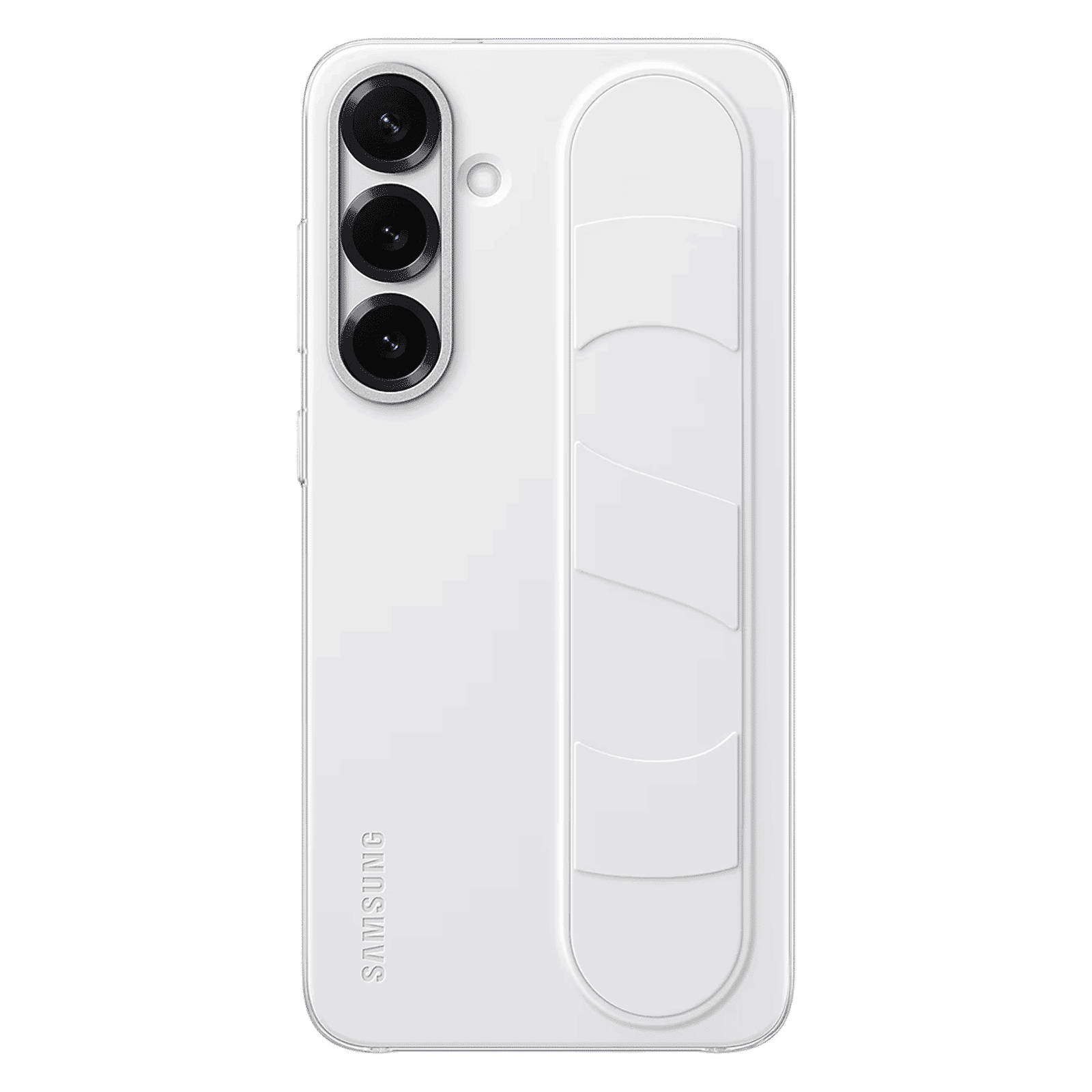 SAMSUNG Polycarbonate Standing Grip Case for SAMSUNG Galaxy S25 Plus (Ul Certified, White)_1