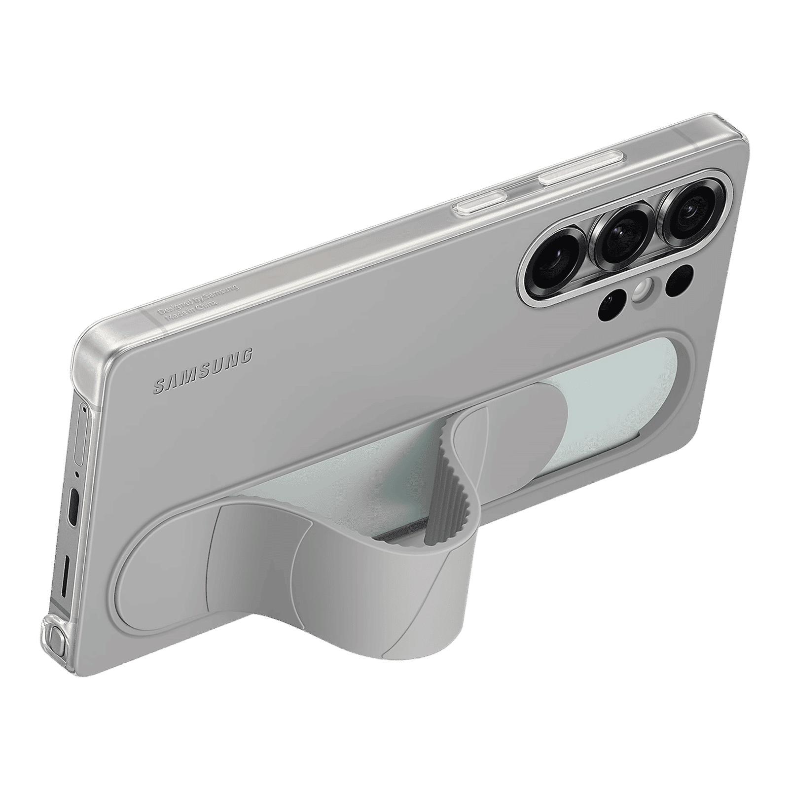 SAMSUNG Polycarbonate Standing Grip Case for SAMSUNG Galaxy S25 Ultra (Ul Certified, Gray)_4