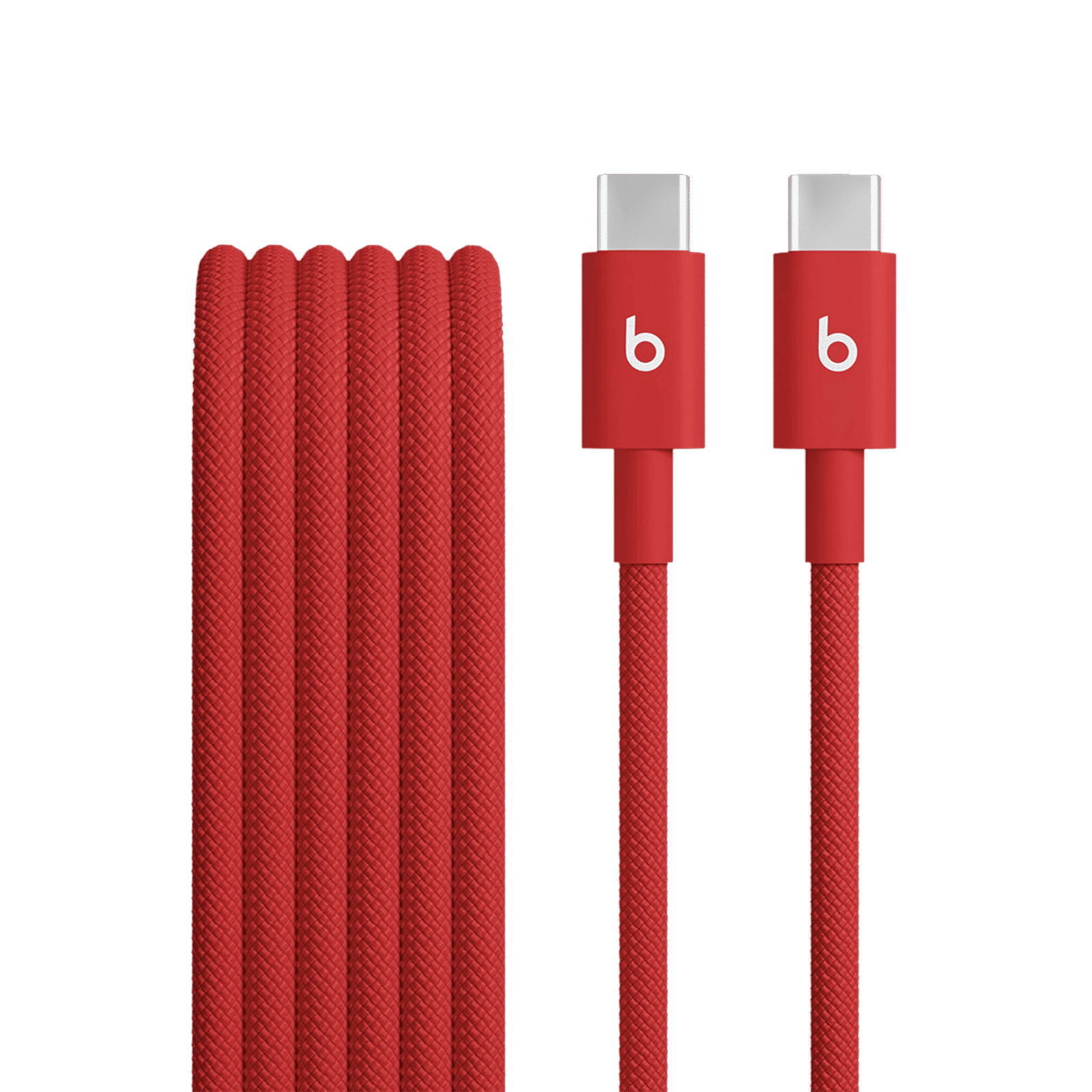 beats Type C to Type C 5 Feet (1.5M) Cable (Tangle-free Woven Design, Rapid Red)_1