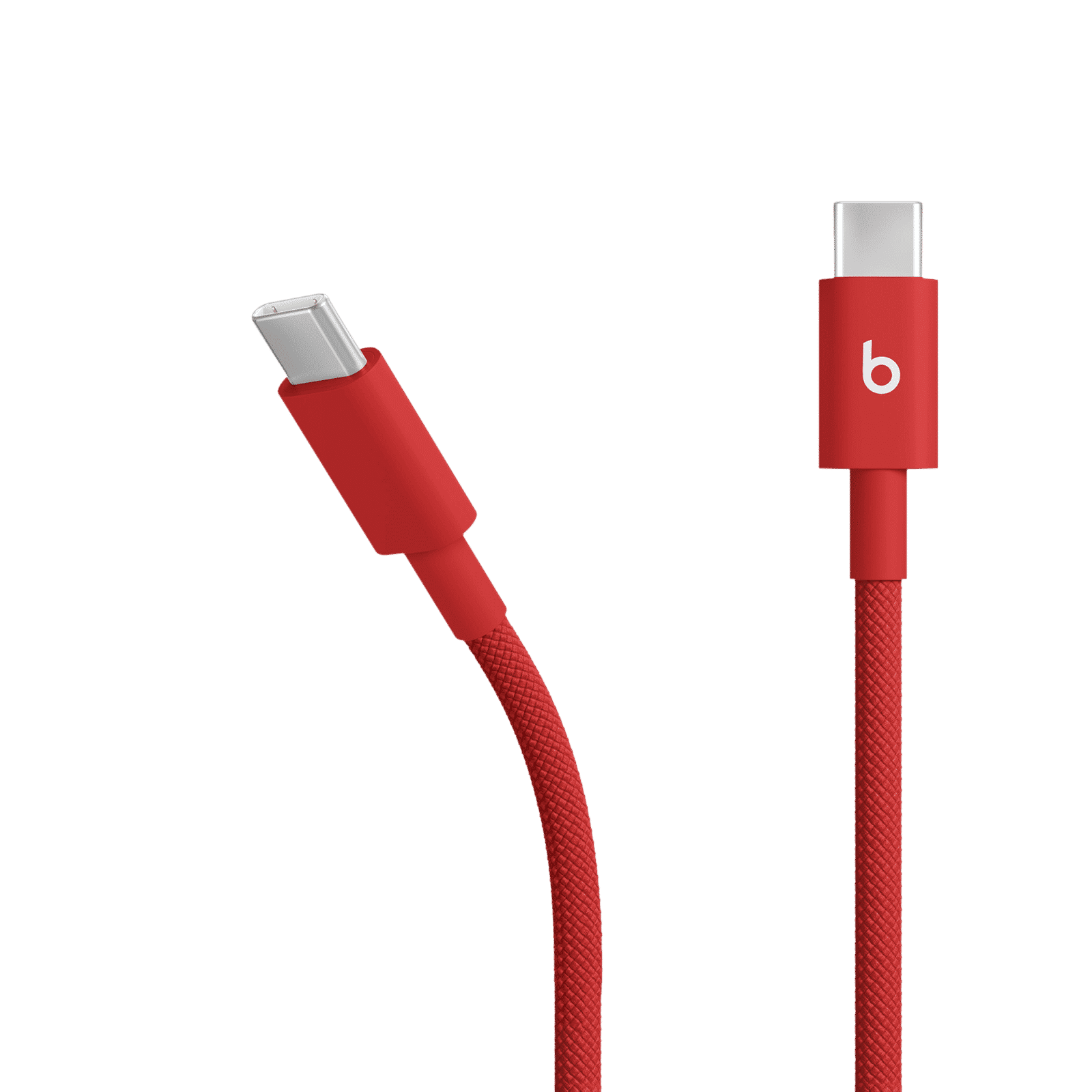 beats Type C to Type C 5 Feet (1.5M) Cable (Tangle-free Woven Design, Rapid Red)_2