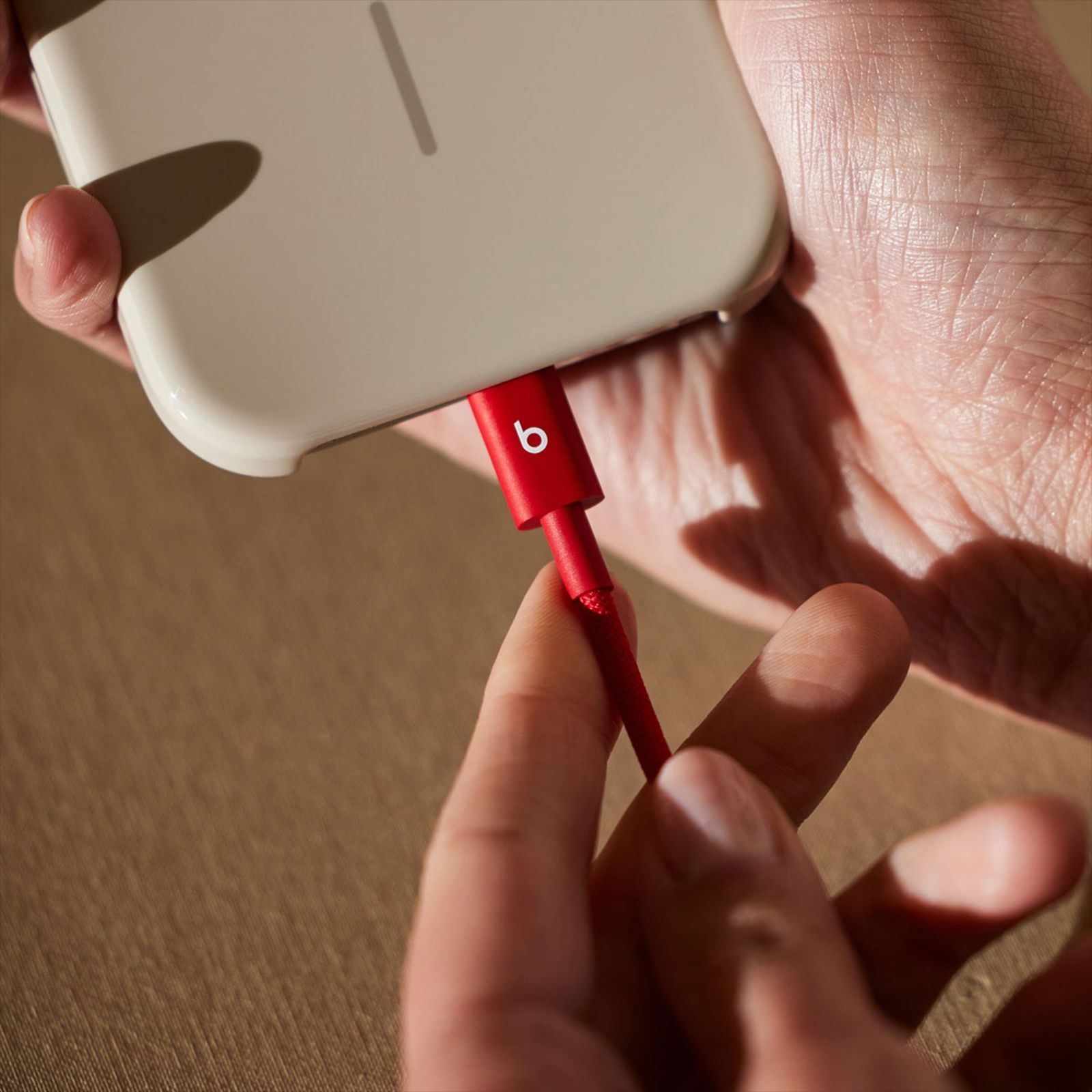 beats Type C to Type C 5 Feet (1.5M) Cable (Tangle-free Woven Design, Rapid Red)_4