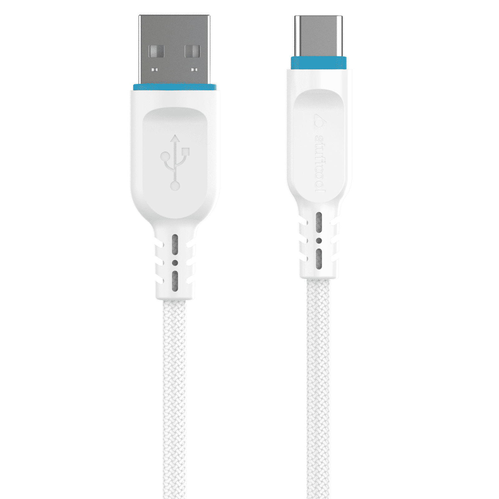 stuffcool Tug Type C to Type A 3.93 Feet (1.2M) Cable (Sync & Charge, White)_1