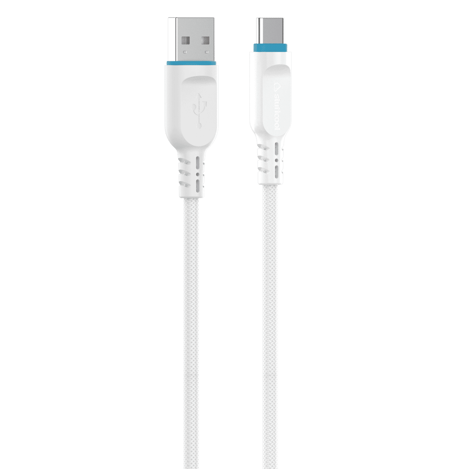 stuffcool Tug Type C to Type A 3.93 Feet (1.2M) Cable (Sync & Charge, White)_2