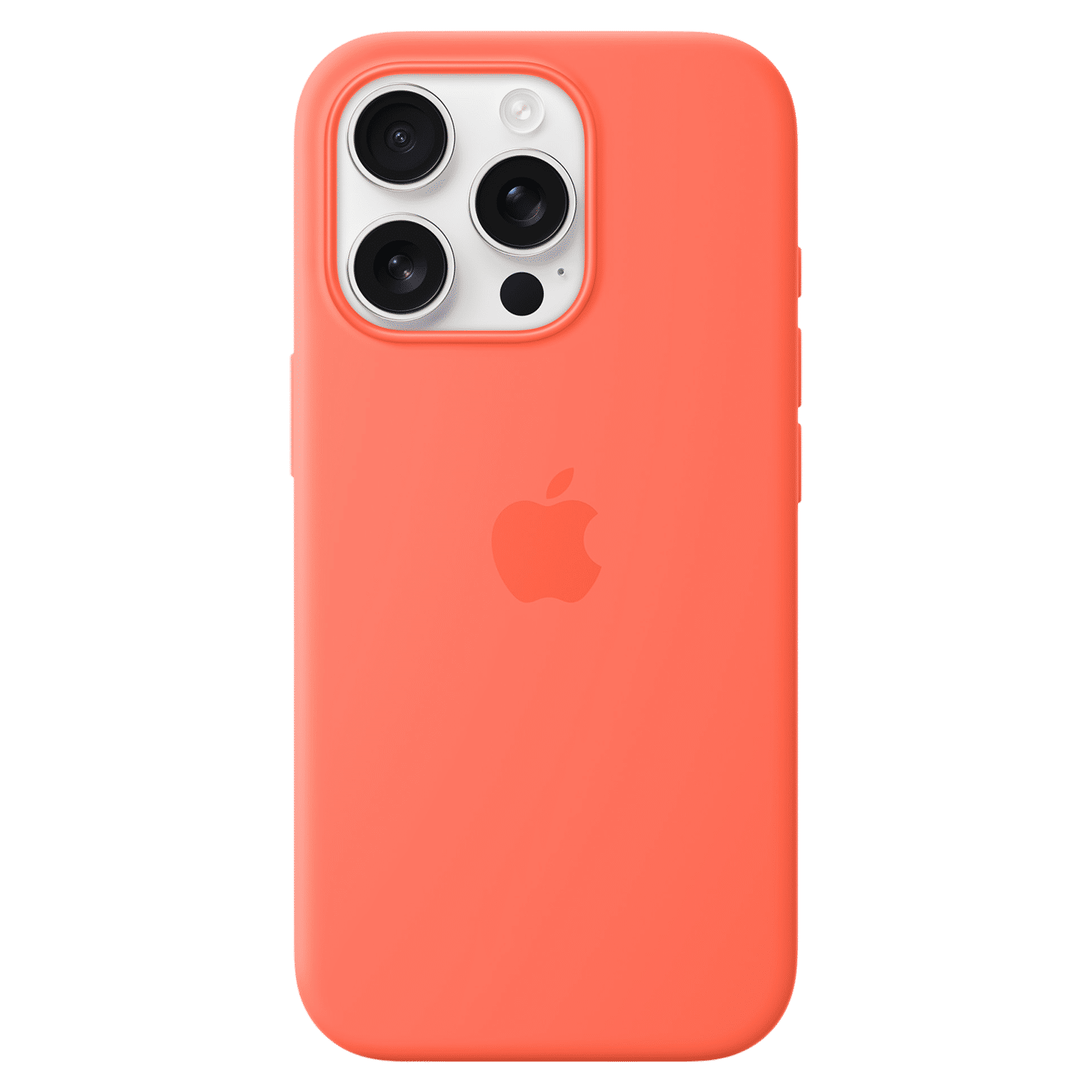 Apple Soft Silicone Back Cover Apple iPhone 16 Pro (MagSafe Charging Support, Tangerine)_1