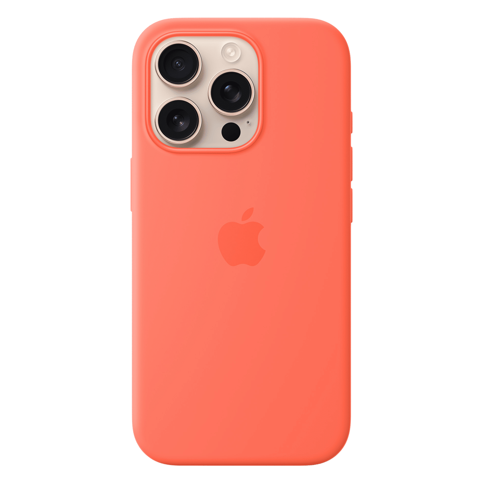 Apple Soft Silicone Back Cover Apple iPhone 16 Pro (MagSafe Charging Support, Tangerine)_2
