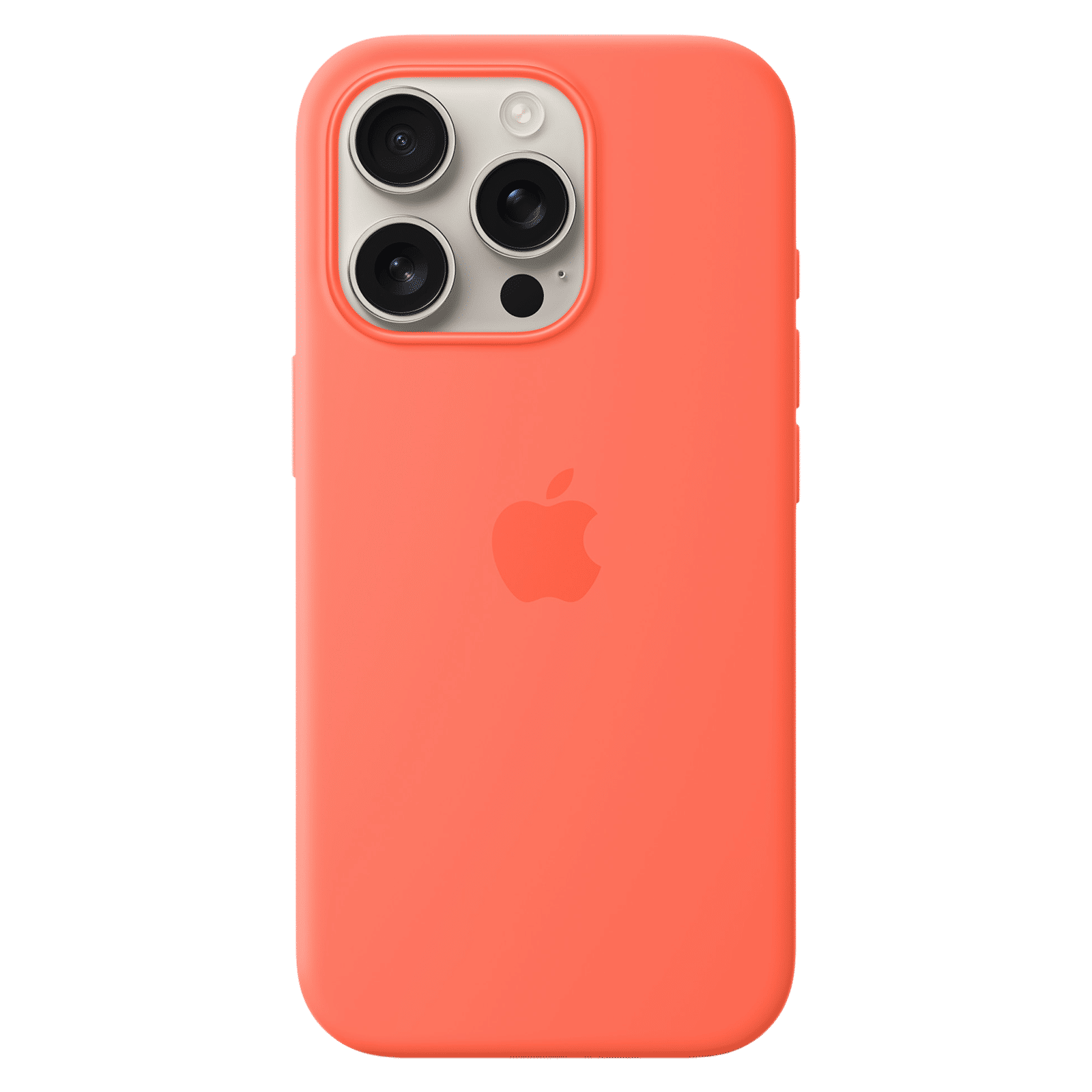 Apple Soft Silicone Back Cover Apple iPhone 16 Pro (MagSafe Charging Support, Tangerine)_3