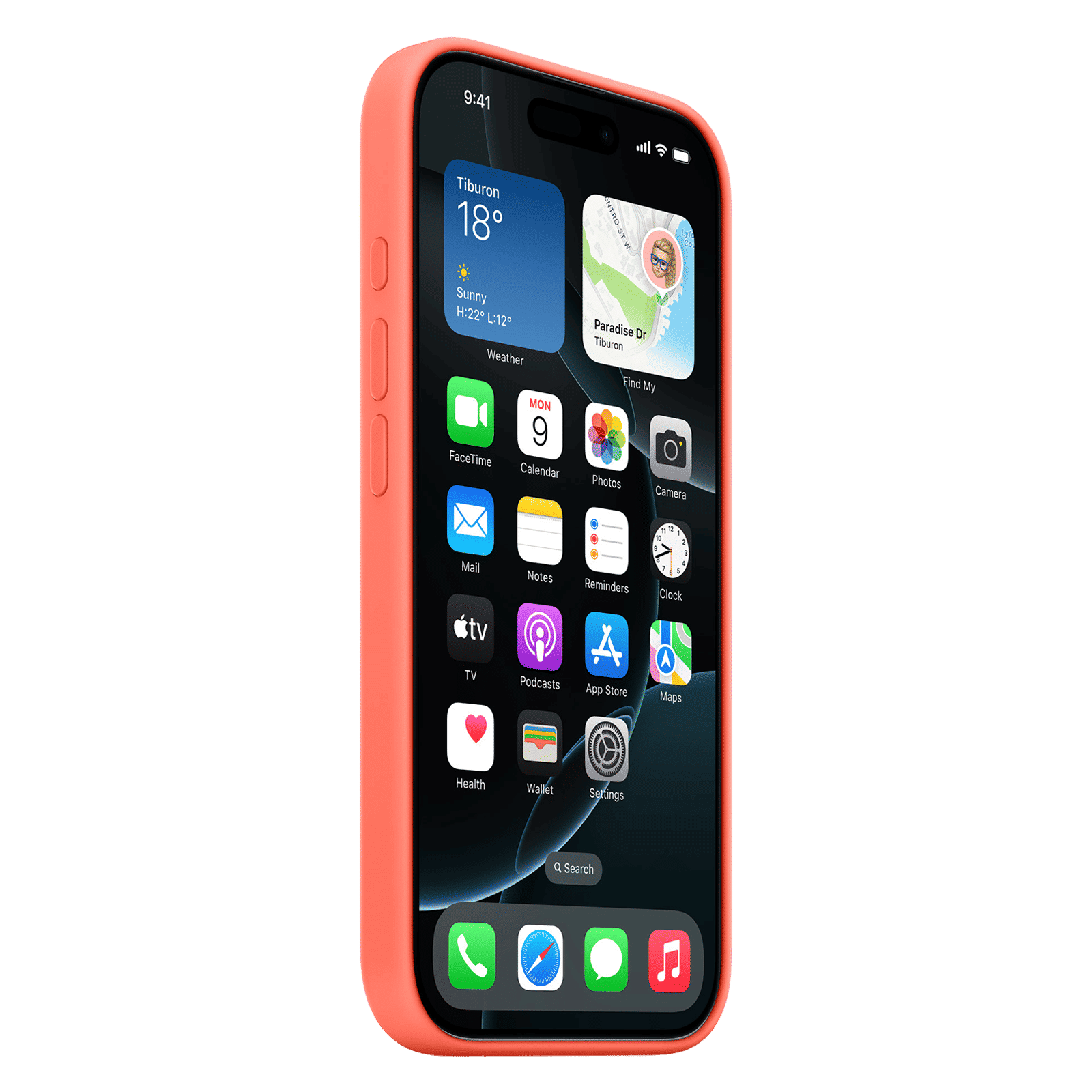 Apple Soft Silicone Back Cover Apple iPhone 16 Pro (MagSafe Charging Support, Tangerine)_5