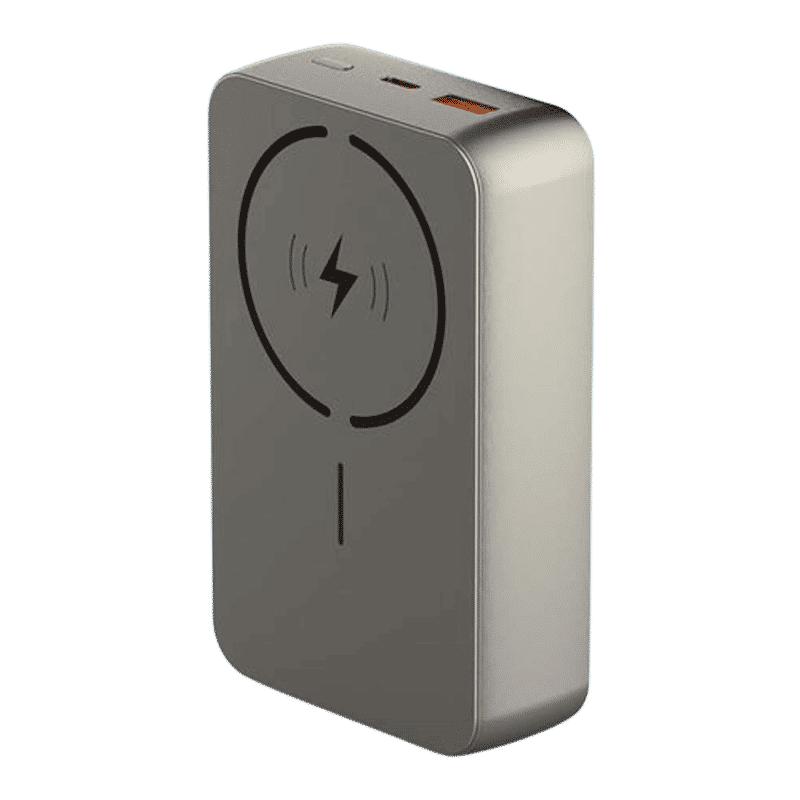 stuffcool Click 20 20000 mAh 20W Fast Charging Power Bank (1 Type A Port, 1 Type C Port, LED Display, Titanium)_5