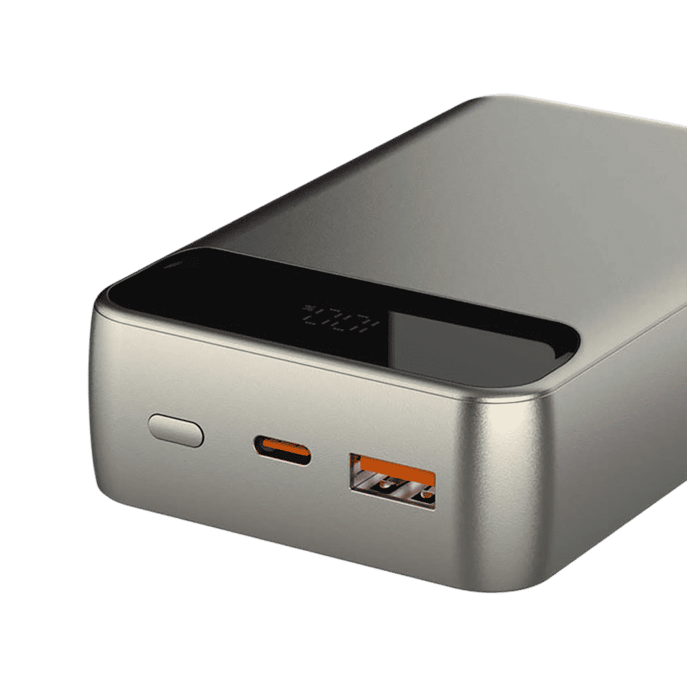 stuffcool Click 20 20000 mAh 20W Fast Charging Power Bank (1 Type A Port, 1 Type C Port, LED Display, Titanium)_8