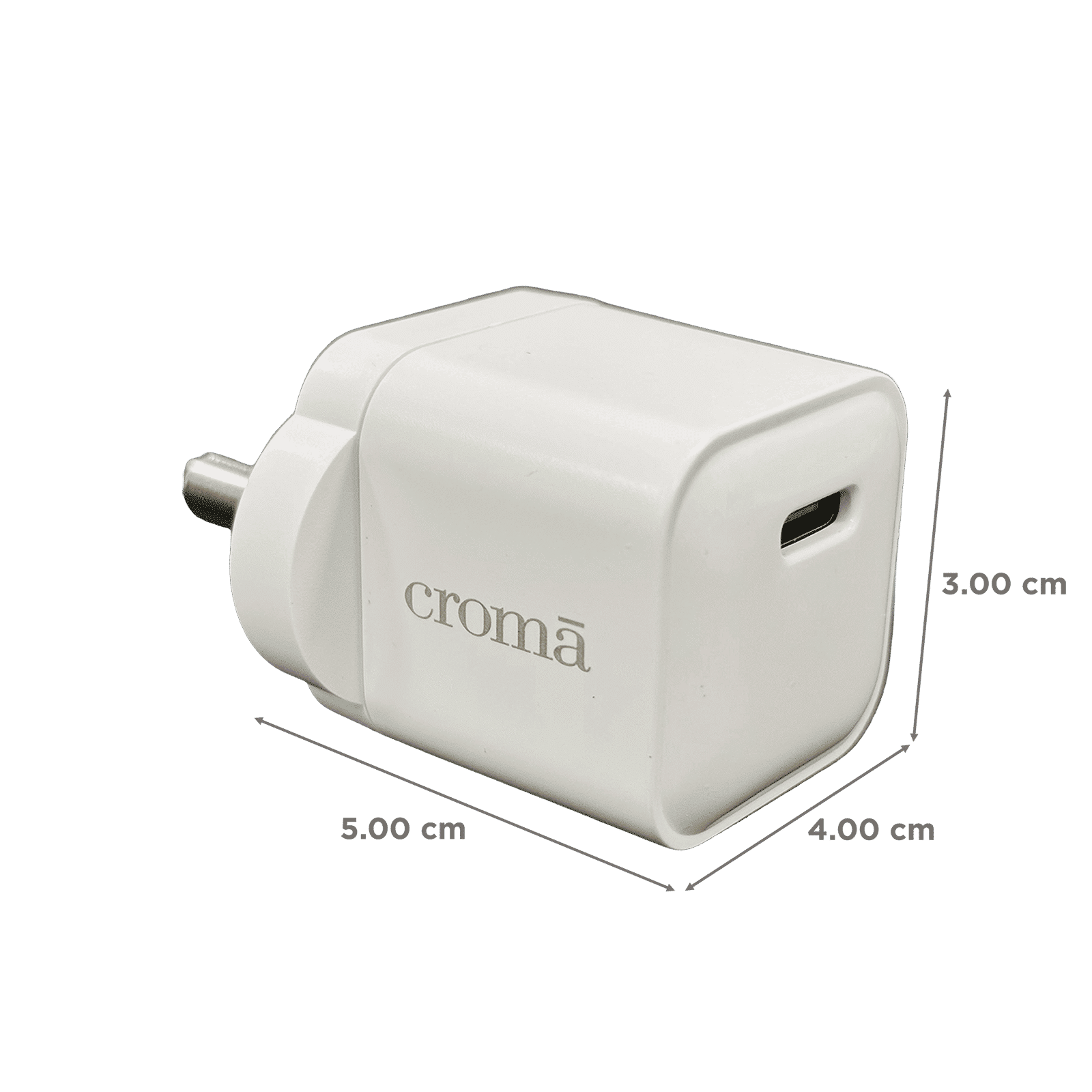 Croma 20W Type C Port Fast Charger (Type C to Type C Cable, GaN Technology, White)_2