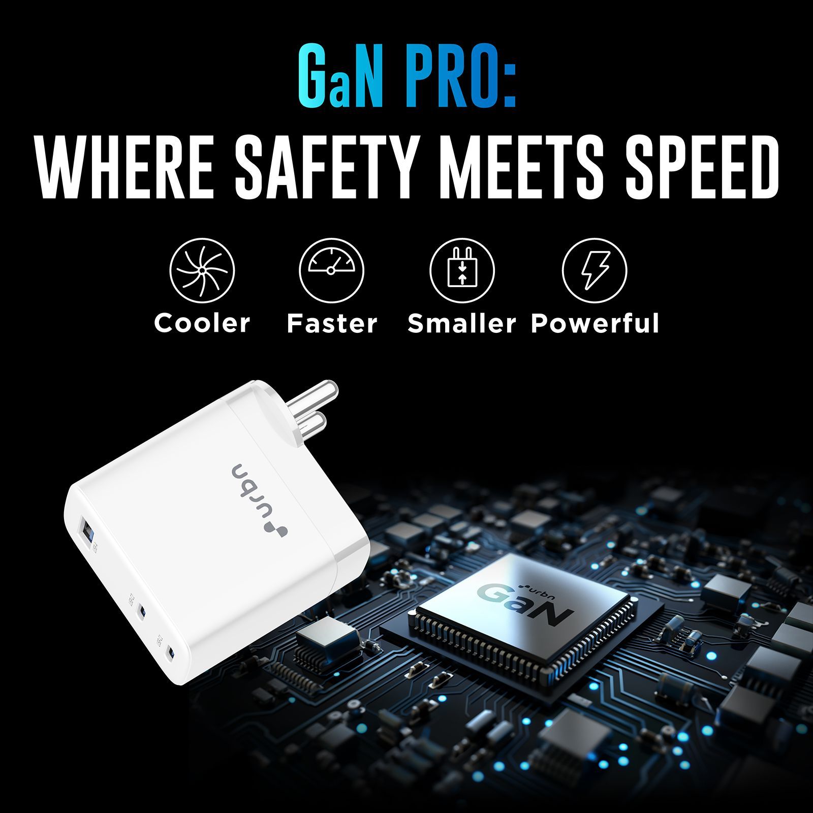 urbn UWA670 67W Type A & Type C 3-Port Fast Charger (Adapter Only, GaN Pro Technology, White)_8