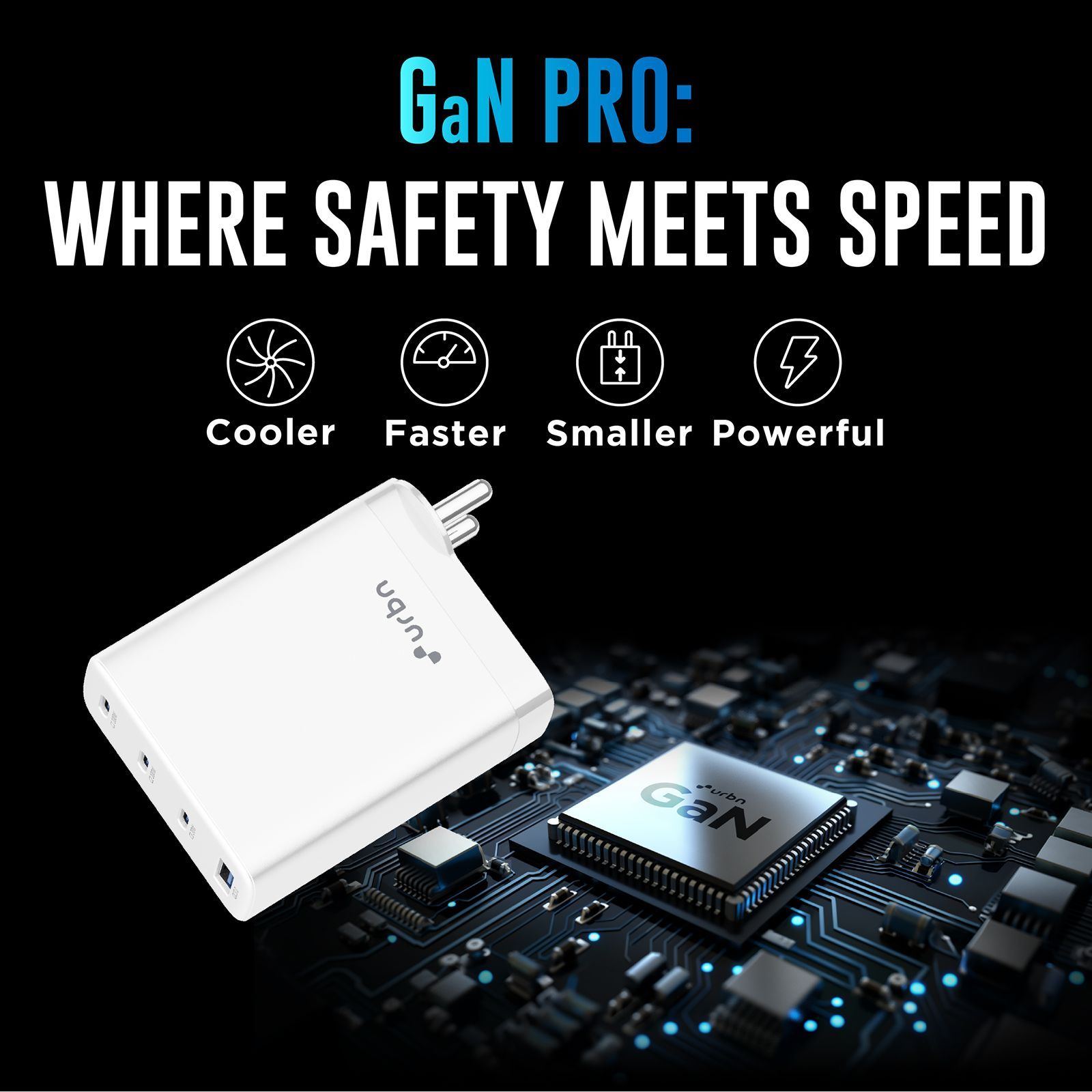 urbn UWA100 100W Type A & Type C 4-Port Fast Charger (Adapter Only, GaN Pro Technology, White) urbn UWA100 100W Type A & Type C 4-Port Fast Charger (Adapter Only, GaN Pro Technology, White)_10