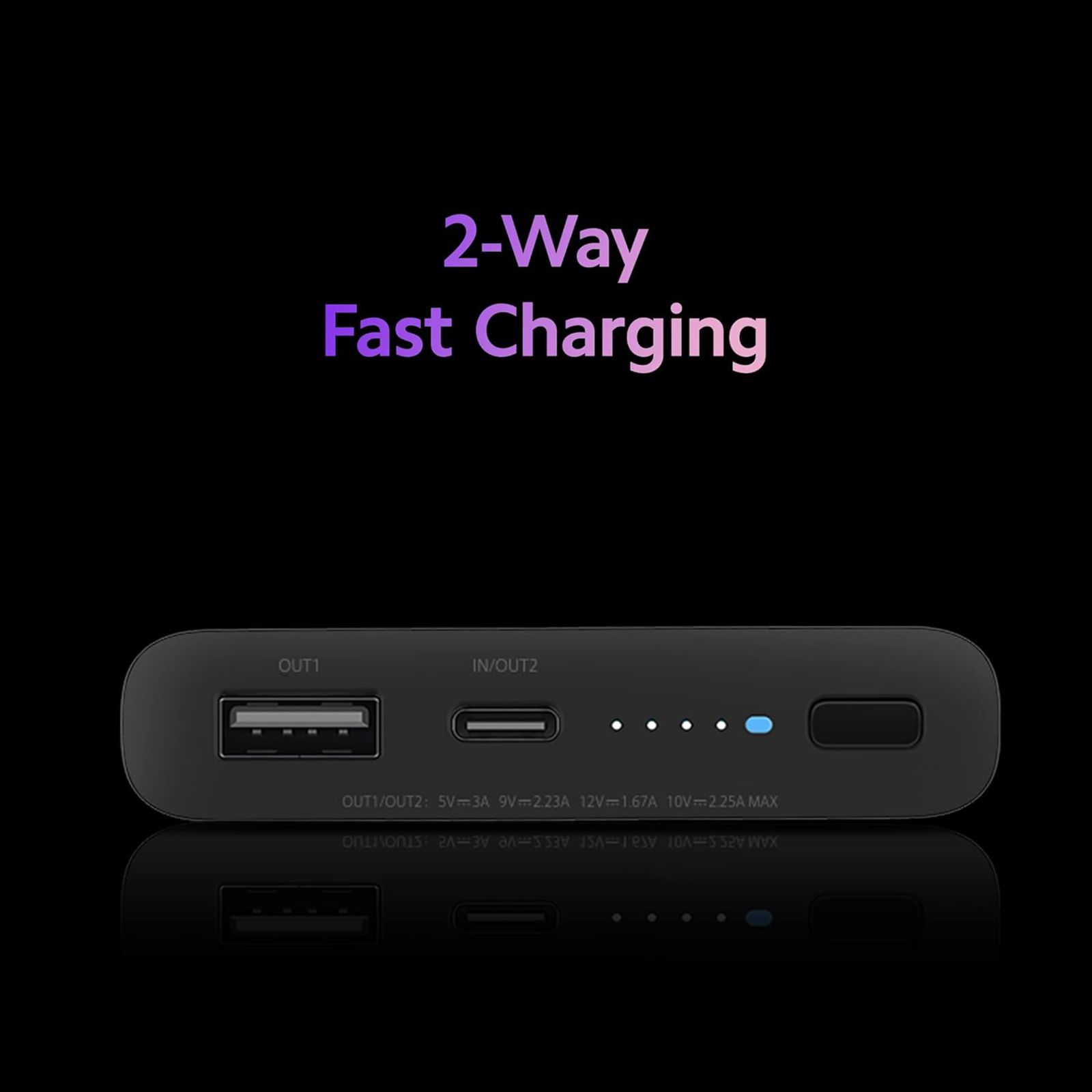 Xiaomi 10000 mAh 18W Fast Charging Power Bank (1 Type A & 1 Type C Port, 12 Layer Advanced Chip Protection, Black)_7
