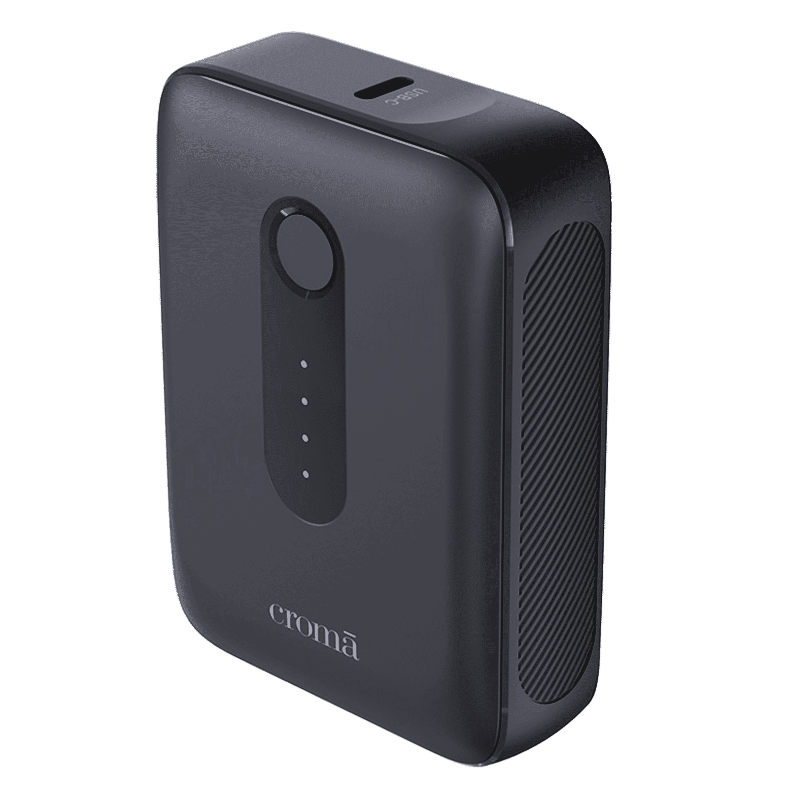Croma Compact 10000 mAh 30W Fast Charging Power Bank (1 Type A & 1 Type C Port, Multi-Level Protection for Safe Charging, Black)_1