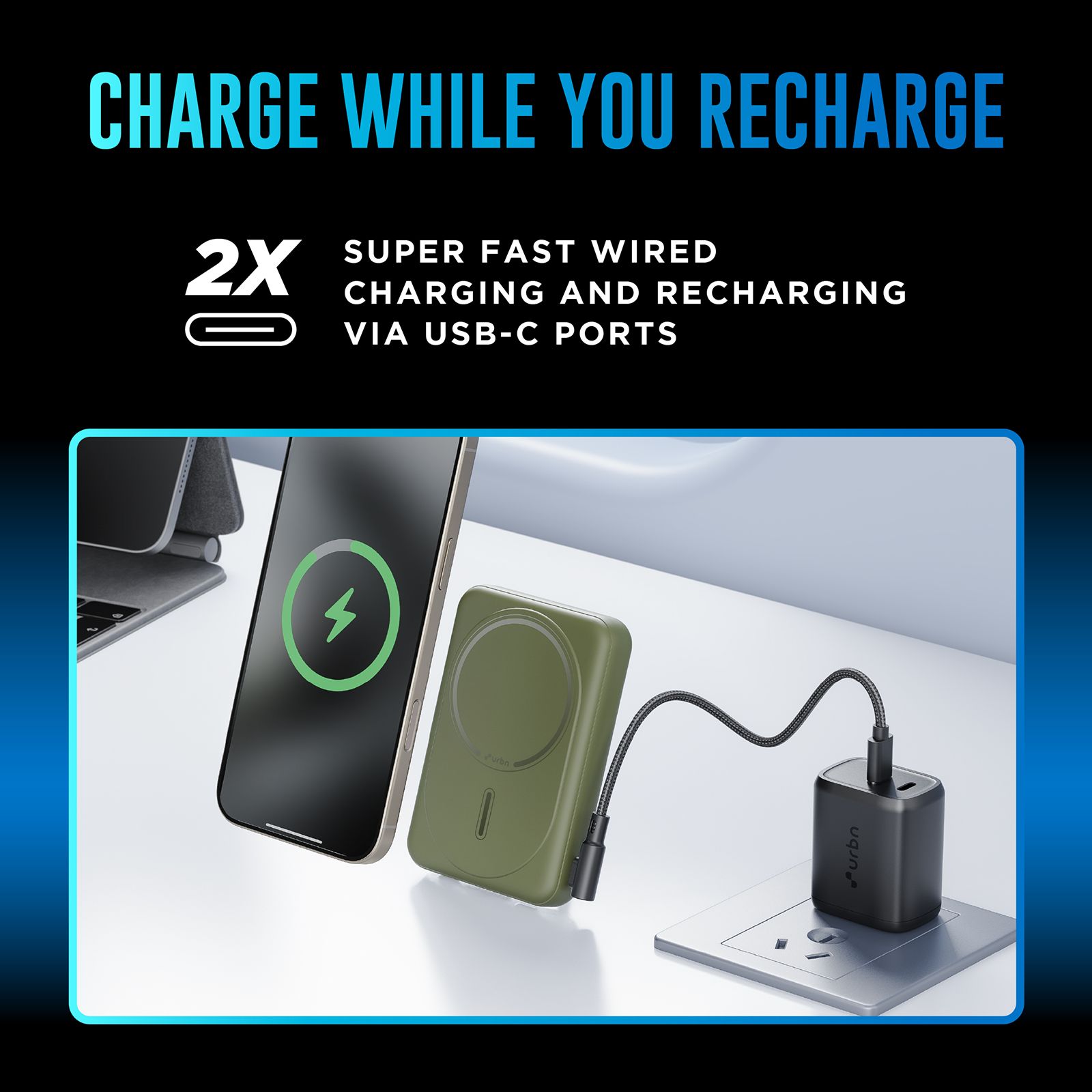 urbn Slide MagTag 10000 mAh 20W Fast Charging Power Bank (2 Type C Ports, LED Indicator, Camo) urbn Slide MagTag 10000 mAh 20W Fast Charging Power Bank (2 Type C Ports, LED Indicator, Camo)_11