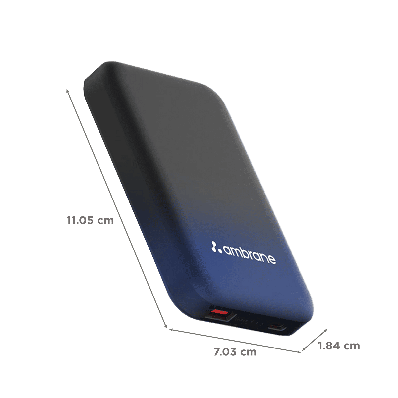 ambrane Aerosync Snap 10000 mAh 22.5W Fast Charging Power Bank (1 Type A Port, 1 Type C Port, Rubberized Coating, SafeCharge Technology, Blue) ambrane Aerosync Snap 10000 mAh 22.5W Fast Charging Power Bank (1 Type A Port, 1 Type C Port, Rubberized Coating, SafeCharge Technology, Blue)_2