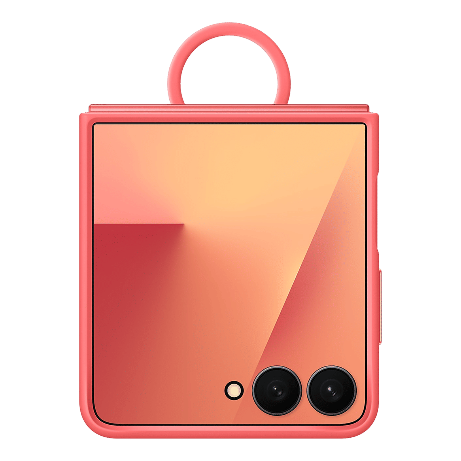 SAMSUNG Soft Silicone Back Cover for SAMSUNG Galaxy Z Flip7 (Built-in Ring, Red)_1