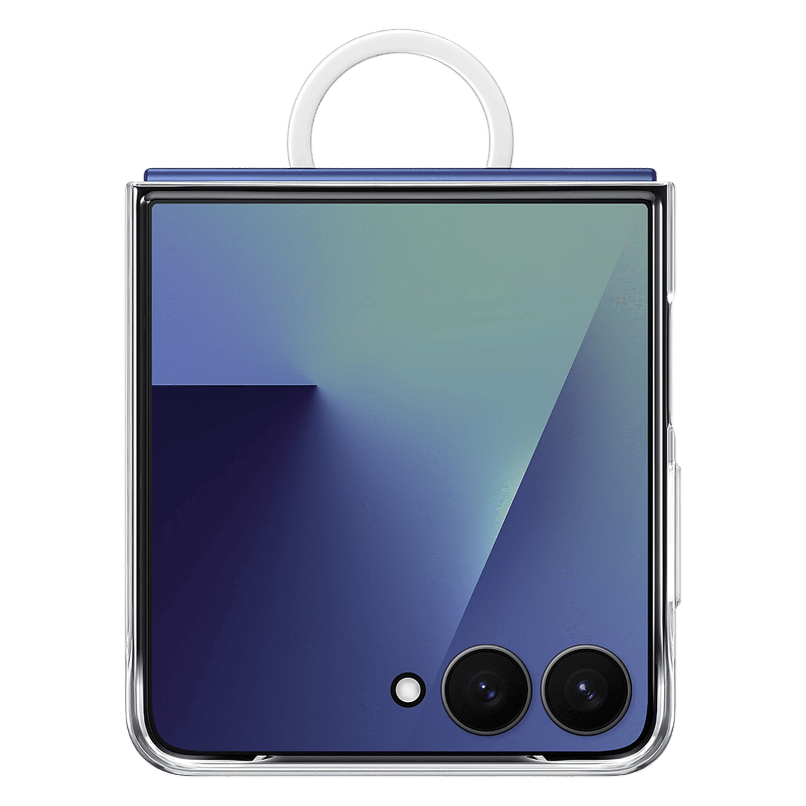 SAMSUNG Polycarbonate Back Cover for SAMSUNG Galaxy Z Flip7 (Built-in Ring, Transparent)_1