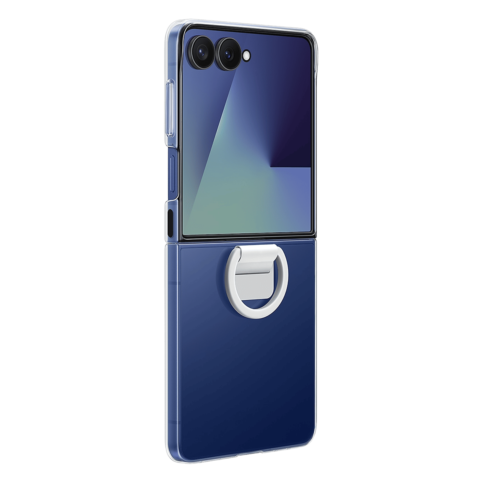 SAMSUNG Polycarbonate Back Cover for SAMSUNG Galaxy Z Flip7 (Built-in Ring, Transparent)_5