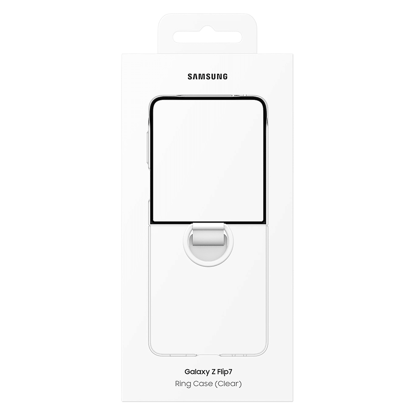 SAMSUNG Polycarbonate Back Cover for SAMSUNG Galaxy Z Flip7 (Built-in Ring, Transparent)_7