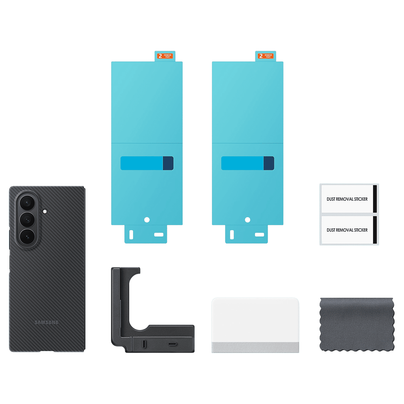 SAMSUNG Aramid & Carbon Fiber Back Cover for SAMSUNG Galaxy Z Fold7 (Easy-to-grip Feel, Black)_7