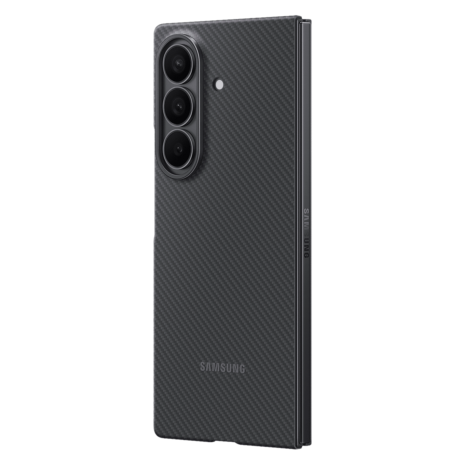 SAMSUNG Aramid & Carbon Fiber Back Cover for SAMSUNG Galaxy Z Fold7 (Easy-to-grip Feel, Black)_6