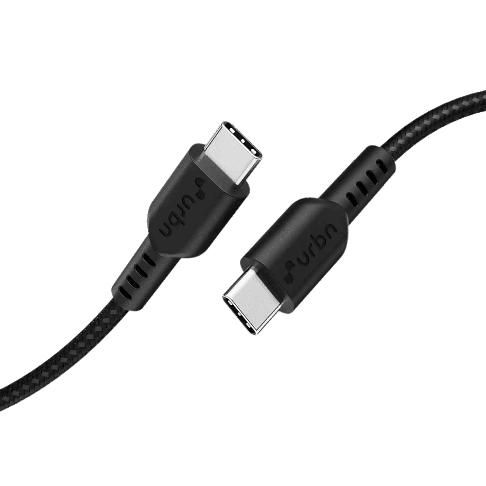 urbn Pro Cord Type C to Type C 4 Feet (1.2M) Cable (Nylon Braided, Black)_2