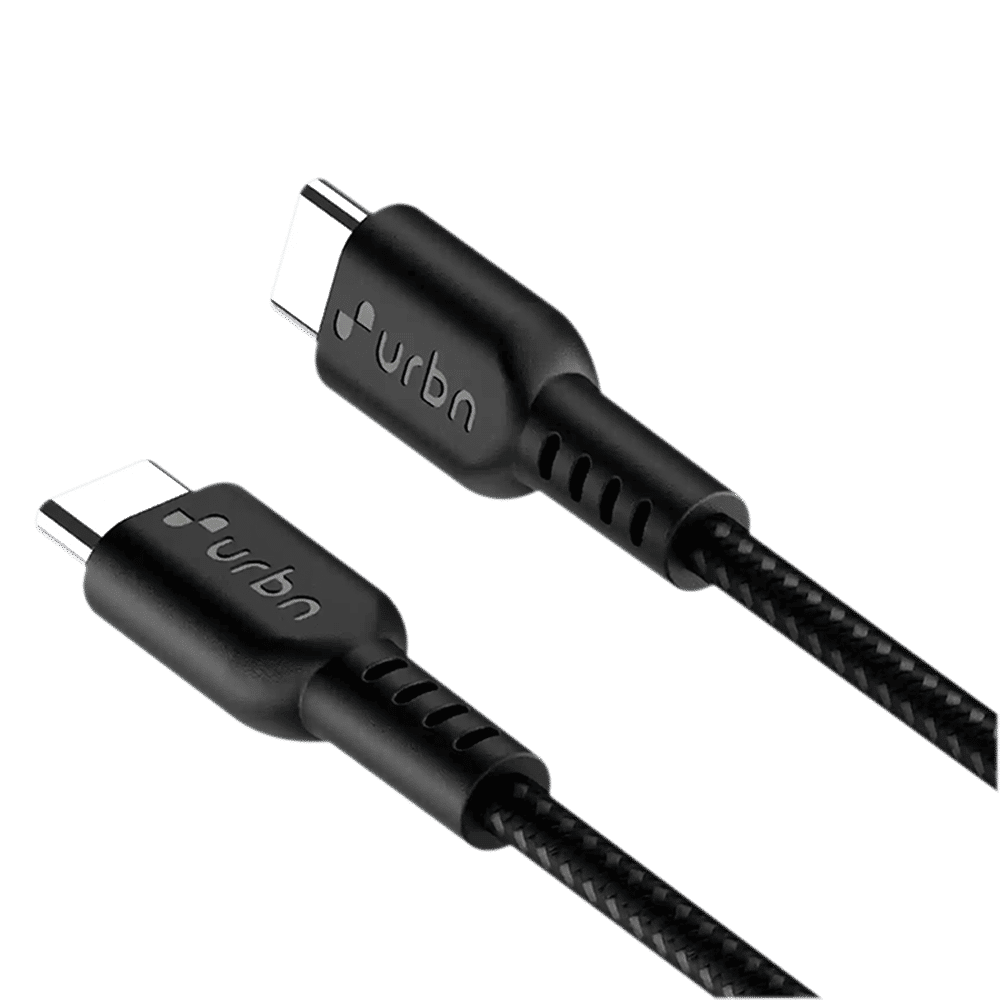 urbn Pro Cord Type C to Type C 4 Feet (1.2M) Cable (Nylon Braided, Black)_3