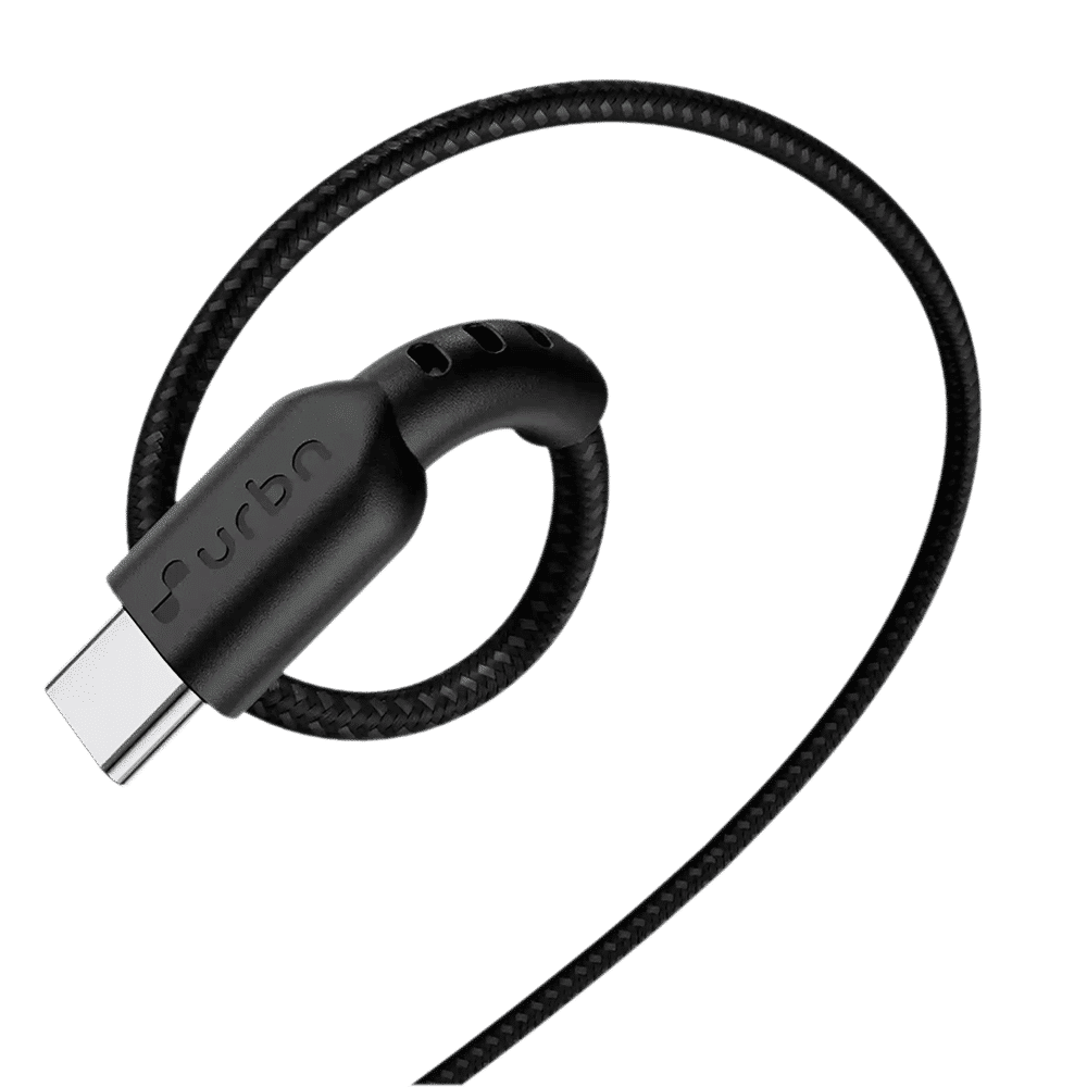 urbn Pro Cord Type C to Type C 4 Feet (1.2M) Cable (Nylon Braided, Black)_4