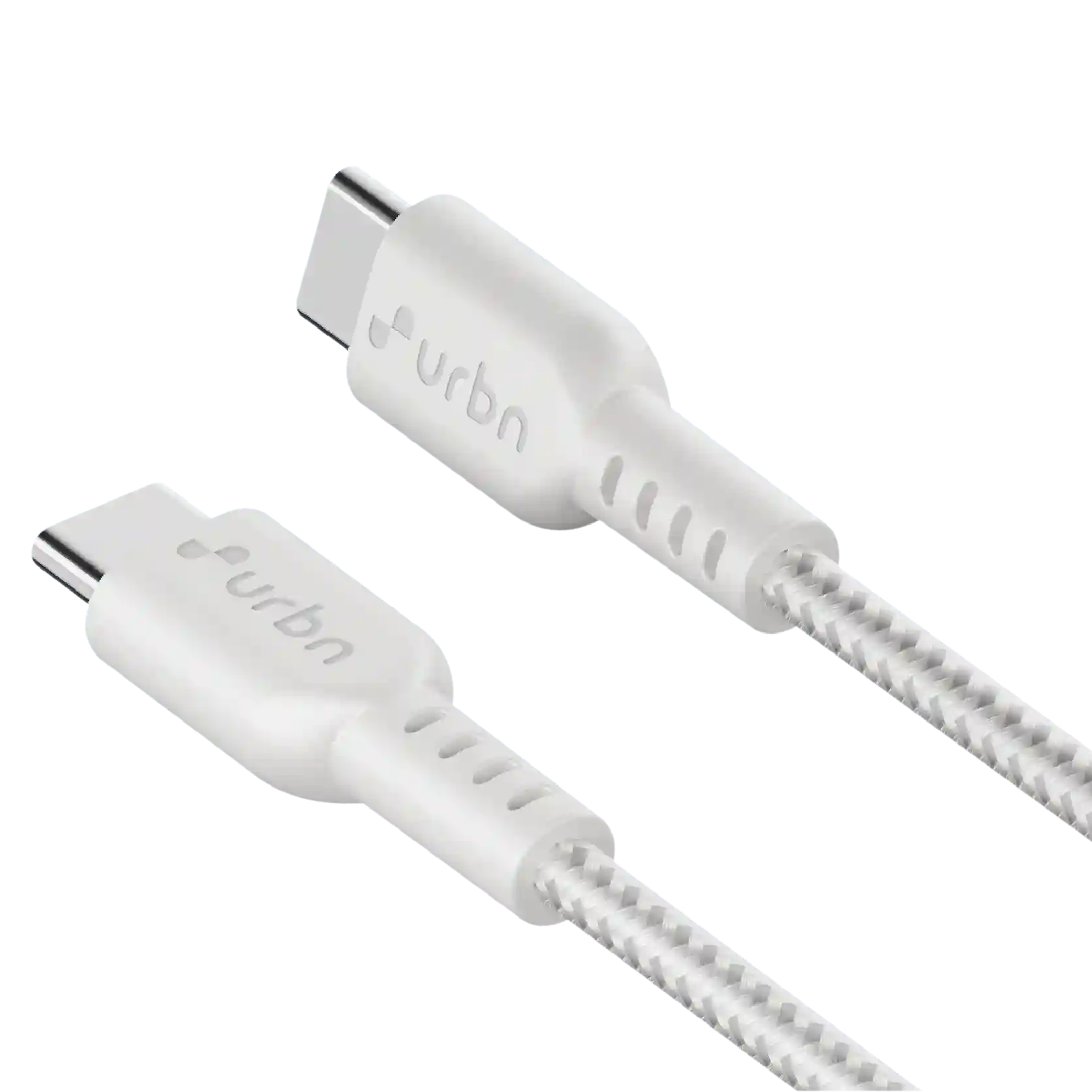 urbn Pro Cord Type C to Type C 4 Feet (1.2M) Cable (Nylon Braided, White)_4