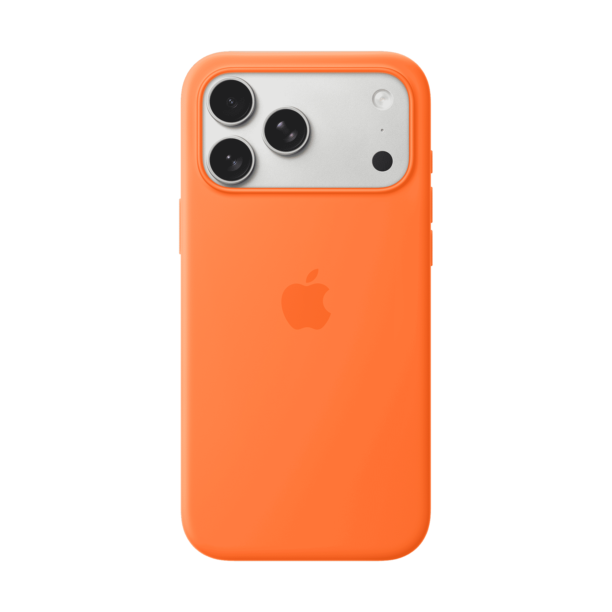Apple Soft Silicone Back Cover for Apple iPhone 17 Pro Max (MagSafe Compatible, Orange)_1