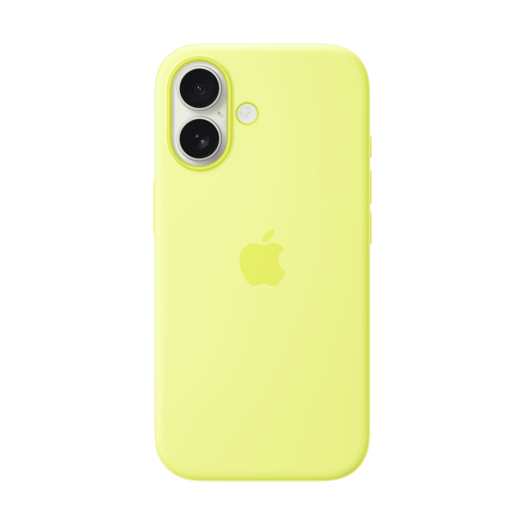 Apple Soft Silicone Back Cover for Apple iPhone 17 (MagSafe Compatible, Neon Yellow)_1