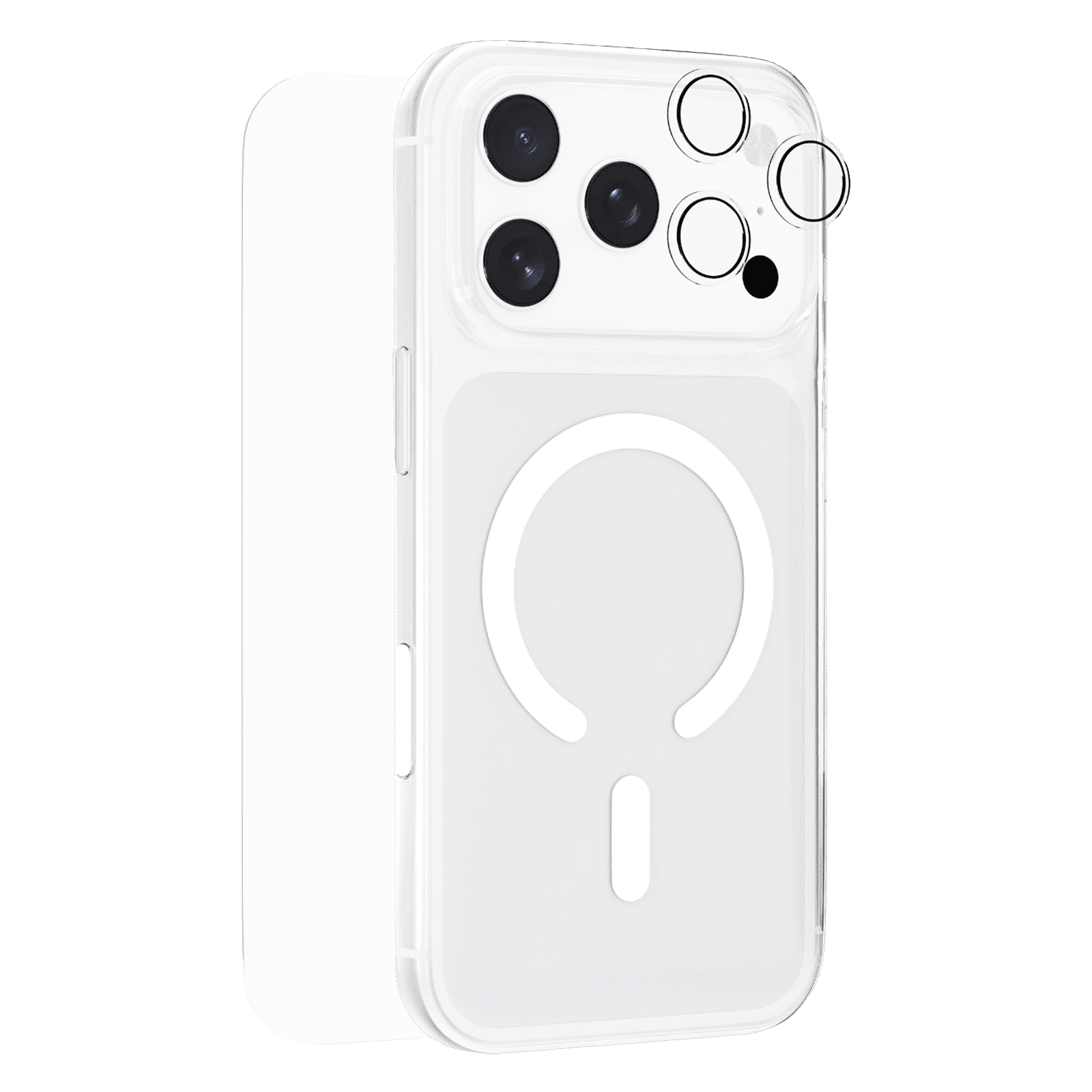 HYPHEN DURO TPU Back Cover, Tempered Glass & Lens Protector Combo for Apple iPhone 17 Pro (Magsafe Charging Compatible, Clear)_1