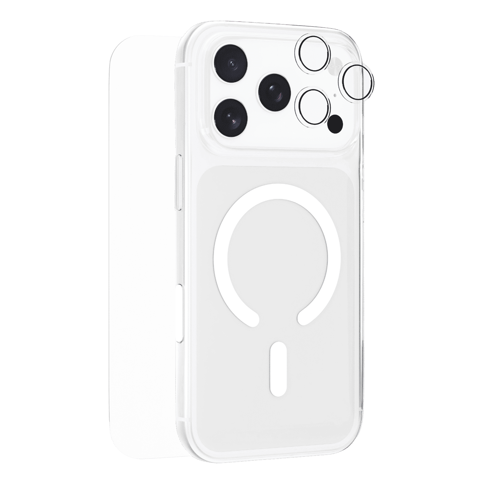 HYPHEN DURO TPU Back Cover, Tempered Glass & Lens Protector Combo for Apple iPhone 17 Pro Max (Magsafe Charging Compatible, Clear)_1