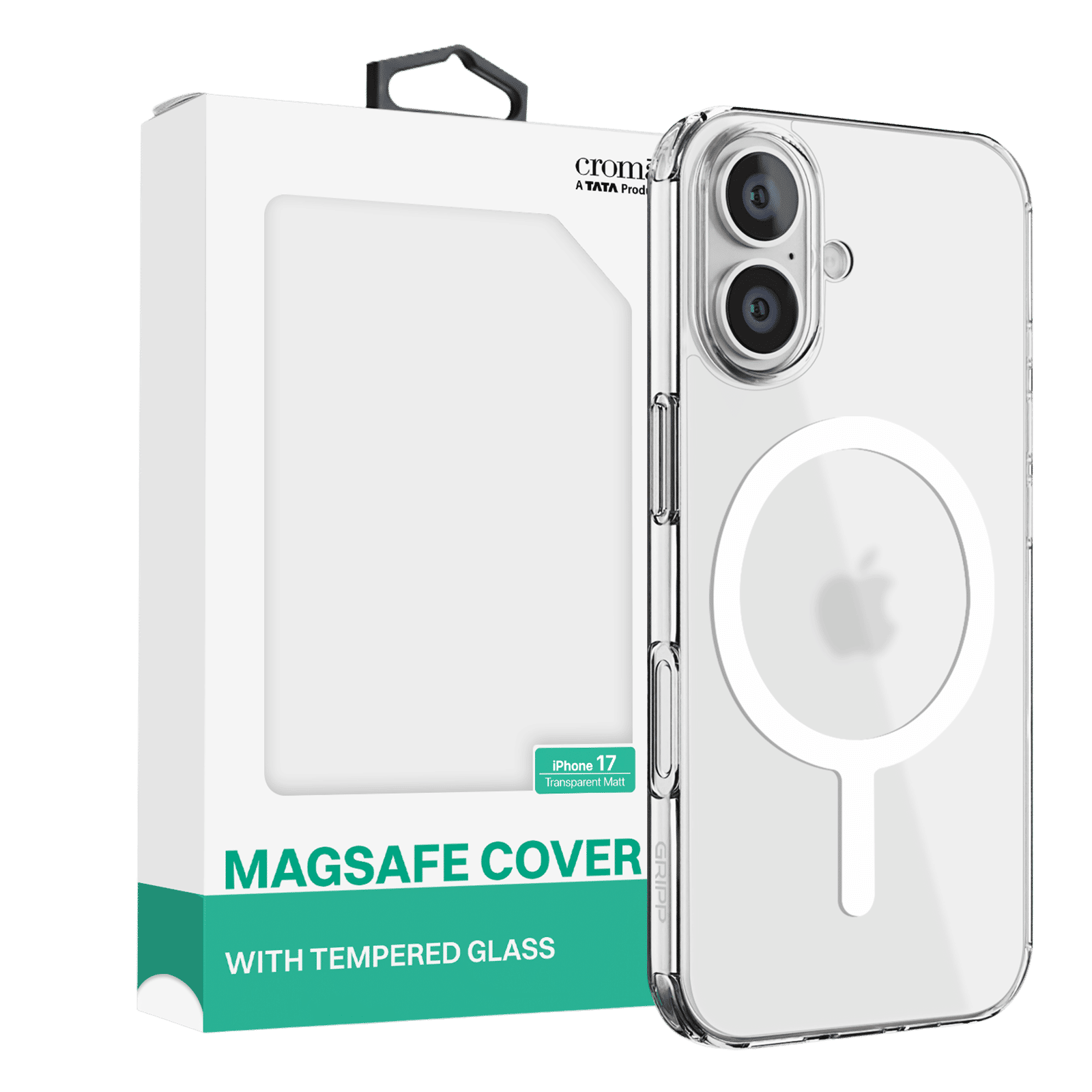 Croma Frost Tempered Glass & TPU Back Cover Combo for Apple iPhone 17 (Magsafe Charging Compatible, Clear Ice) Croma Frost Tempered Glass & TPU Back Cover Combo for Apple iPhone 17 (Magsafe Charging Compatible, Clear Ice)_3