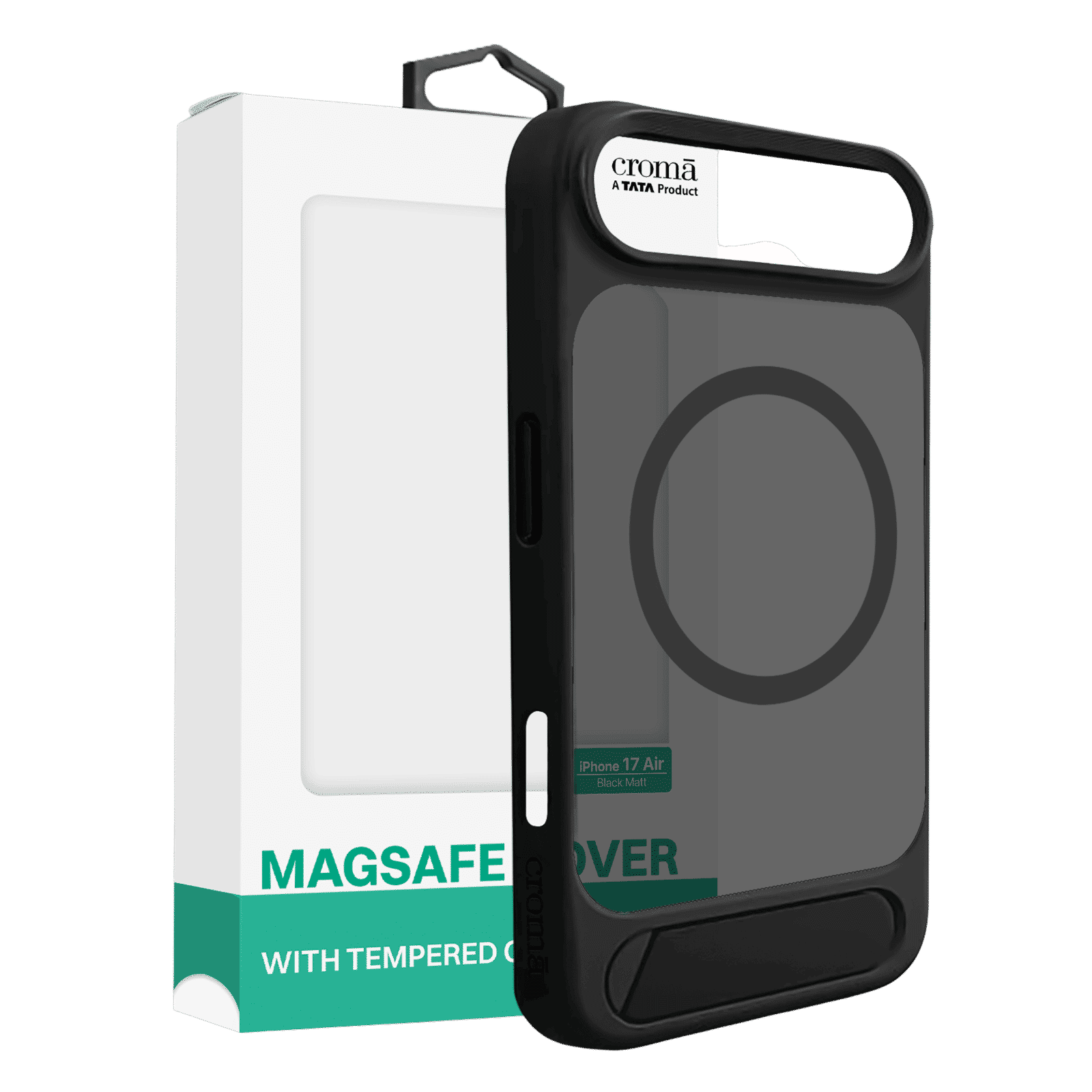 Croma Bolt Tempered Glass & TPU Back Cover Combo for Apple iPhone Air (Magsafe Charging Compatible, Black) Croma Bolt Tempered Glass & TPU Back Cover Combo for Apple iPhone Air (Magsafe Charging Compatible, Black)_5