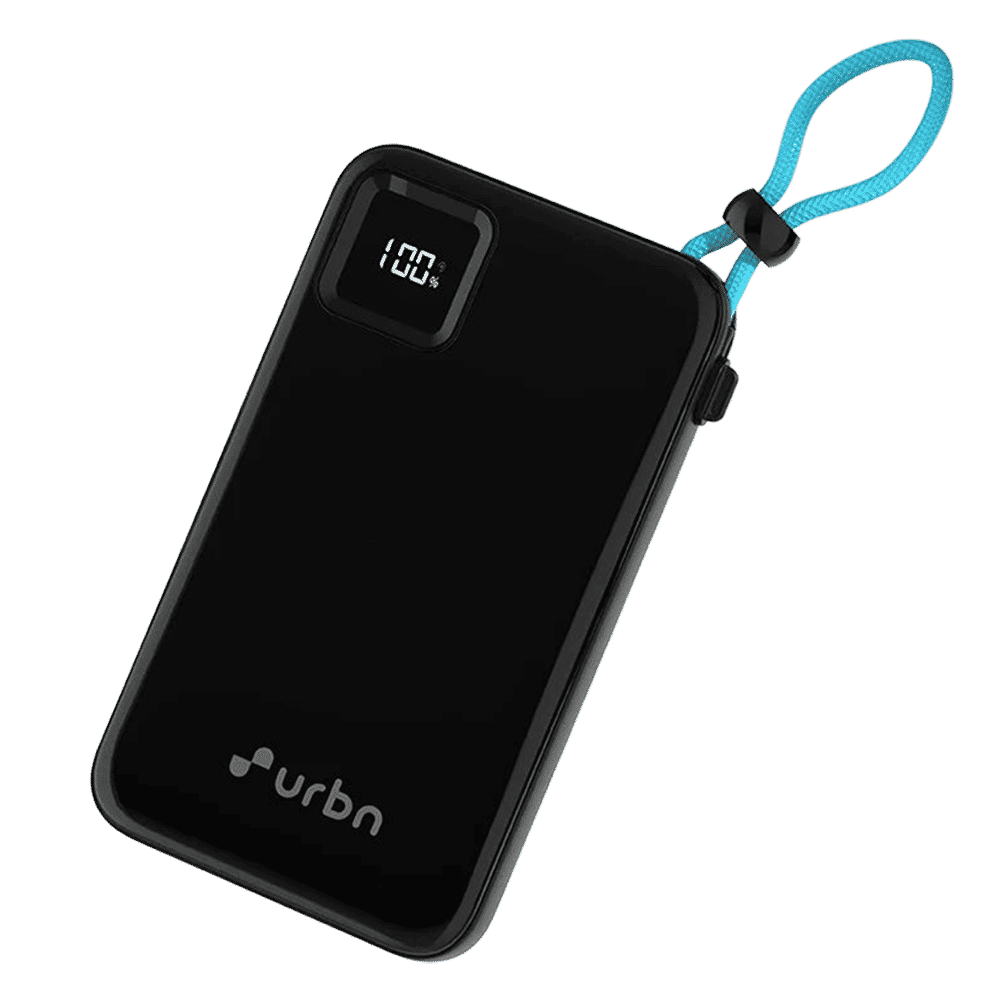 urbn Ultra Link 10000 mAh 22.5W Fast Charging Power Bank (2 Type C  & 1 Type A Port, 12 Layer Circuit Protection, Black)_1